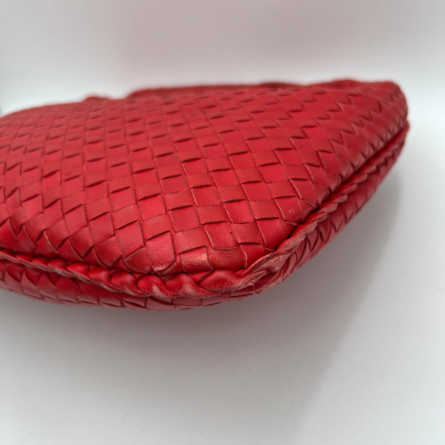 Bottega Veneta Red Intrecciato Hobo Bag