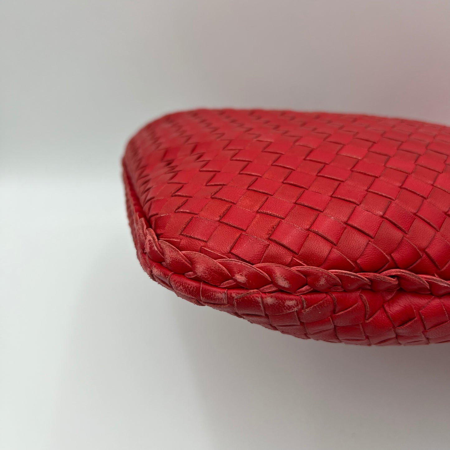 Bottega Veneta Red Intrecciato Hobo Bag