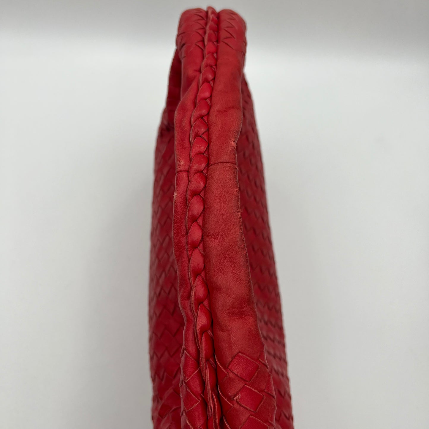 Bottega Veneta Red Intrecciato Hobo Bag