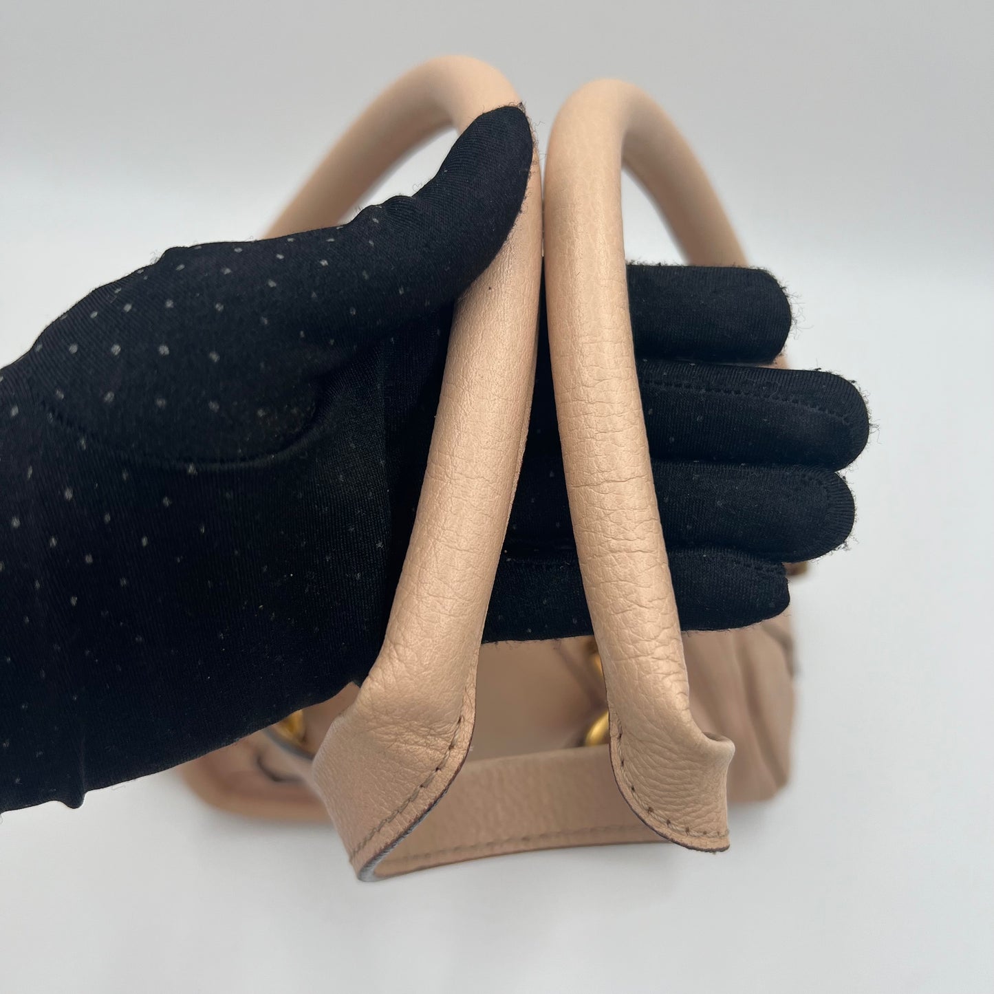 Chloe Beige Pink Leather Small Paraty Two-Way Bag