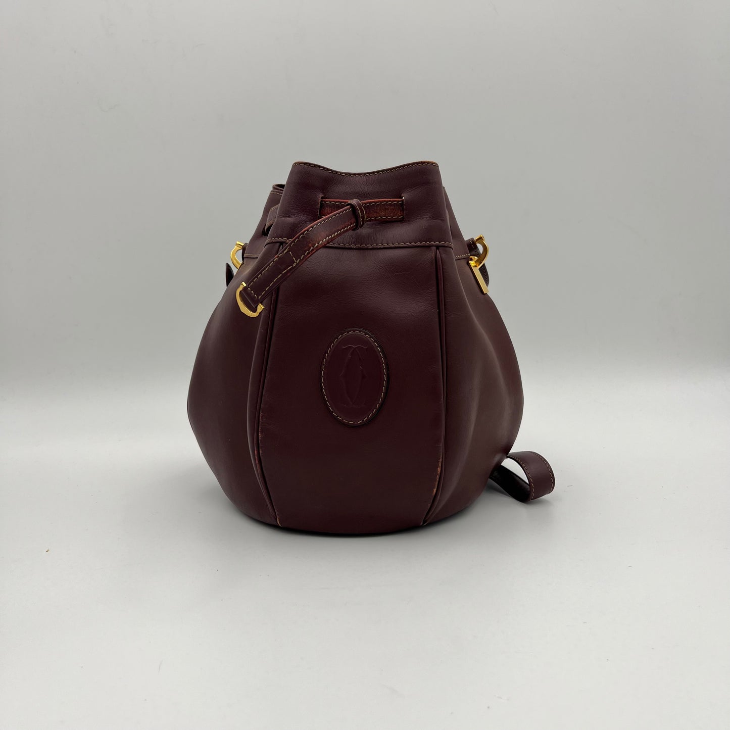 Cartier Must de Cartier Burgundy Small Bucket Sling Bag