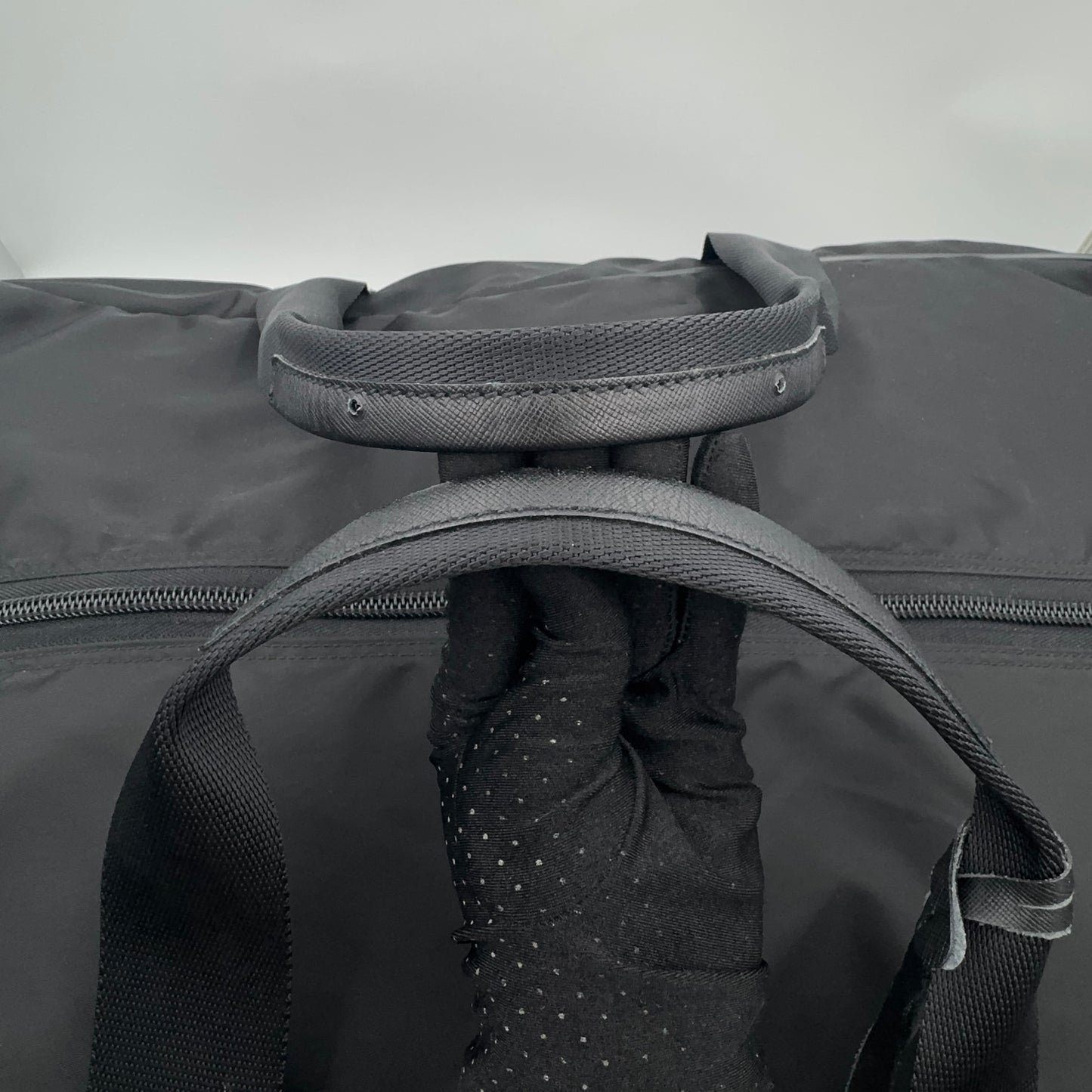 Prada Tessuto and Leather Duffle Bag