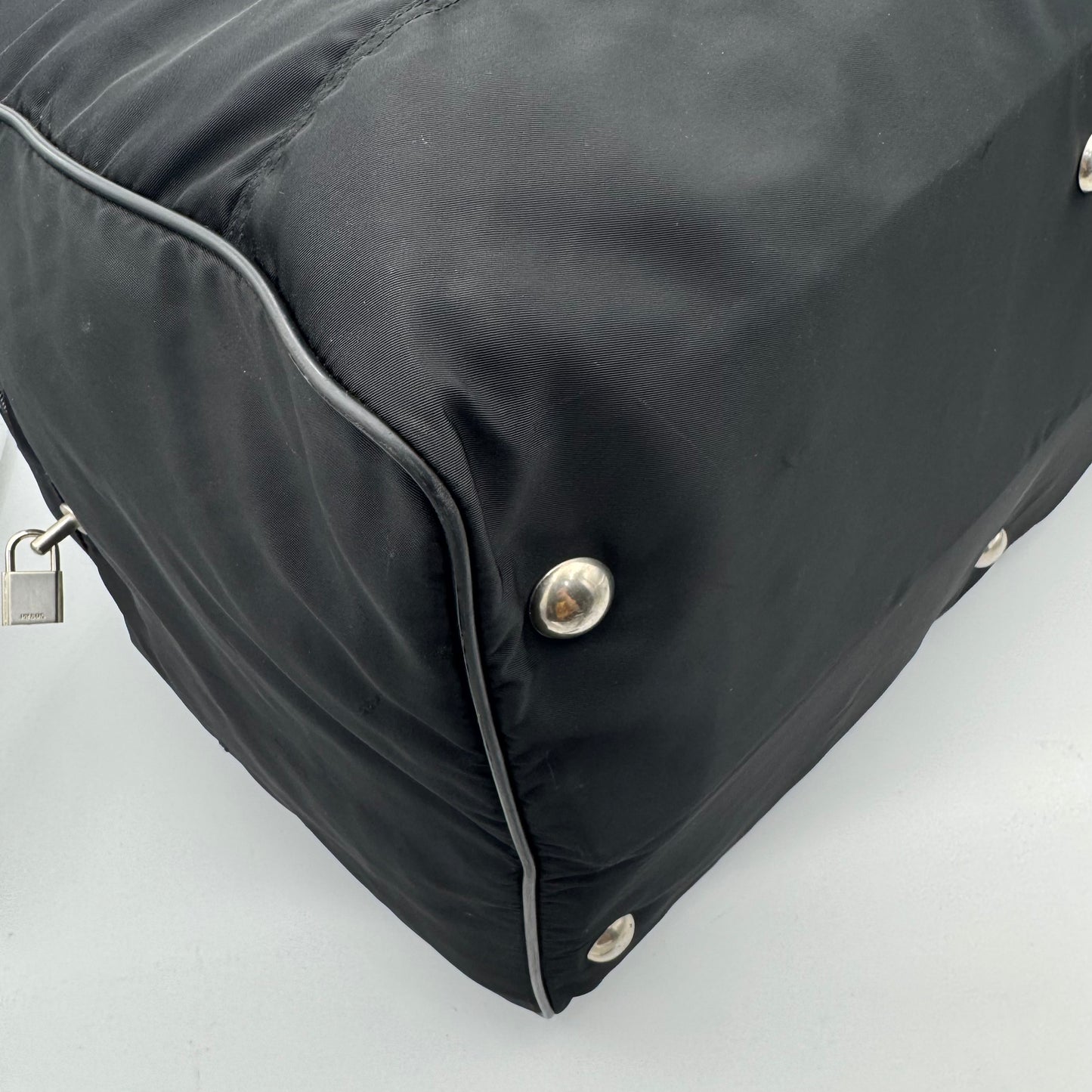 Prada Tessuto and Leather Duffle Bag