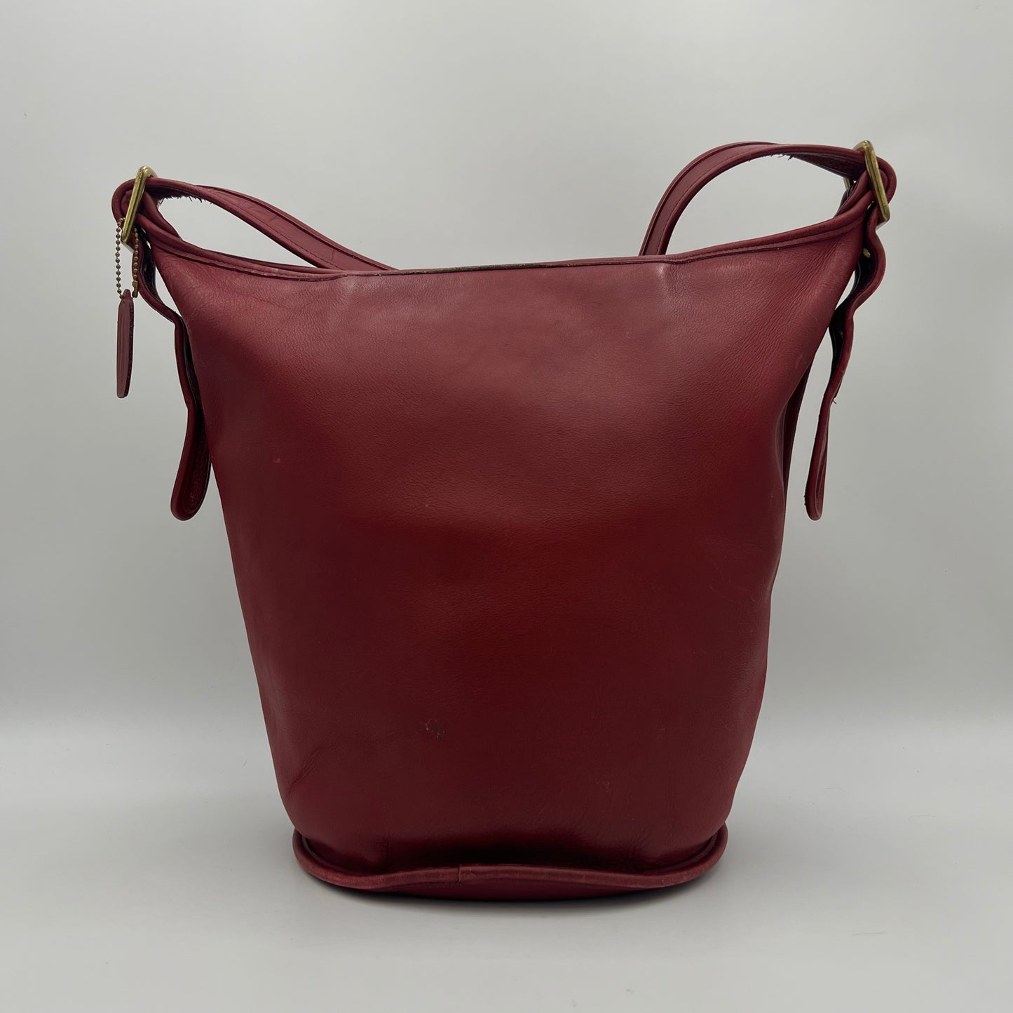 Coach Cherry Red Leather Duffle Sac XL