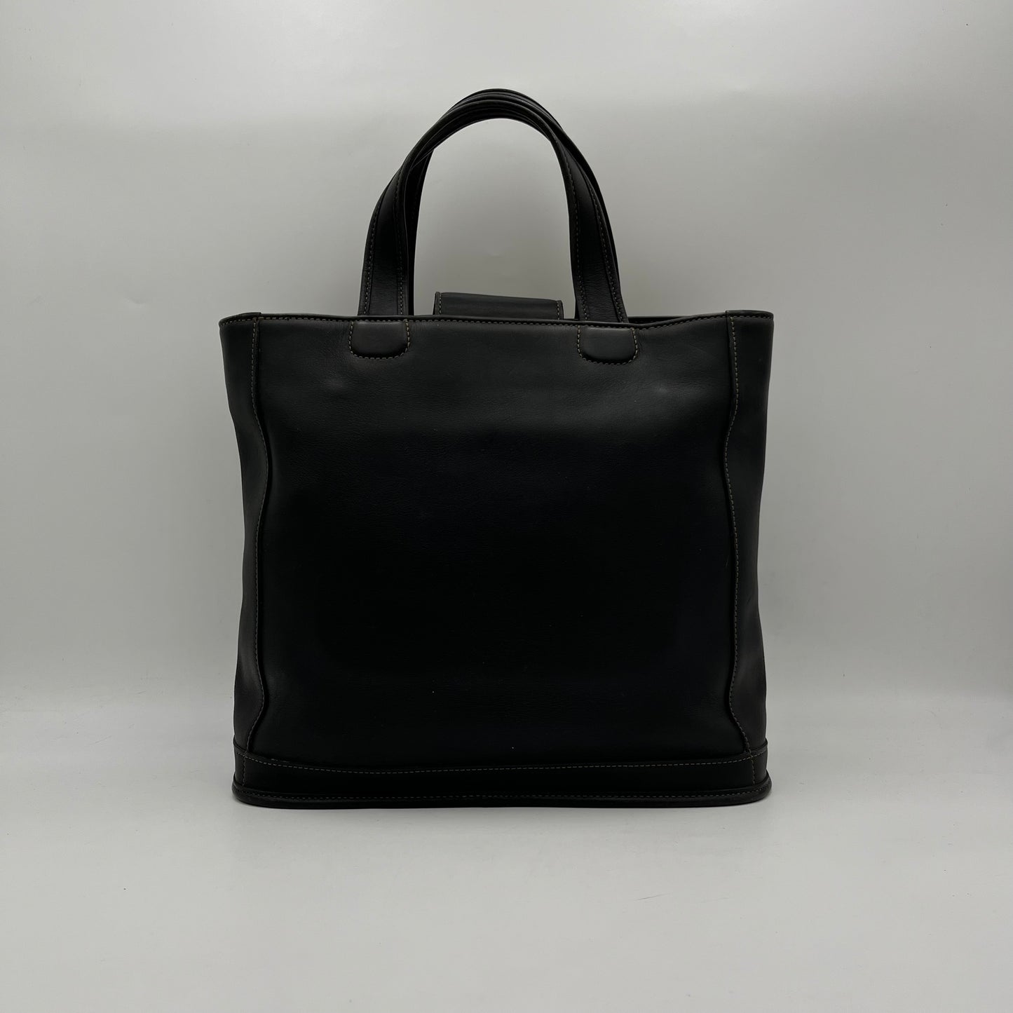 Coach Black Leather Bleeker Tote Bag