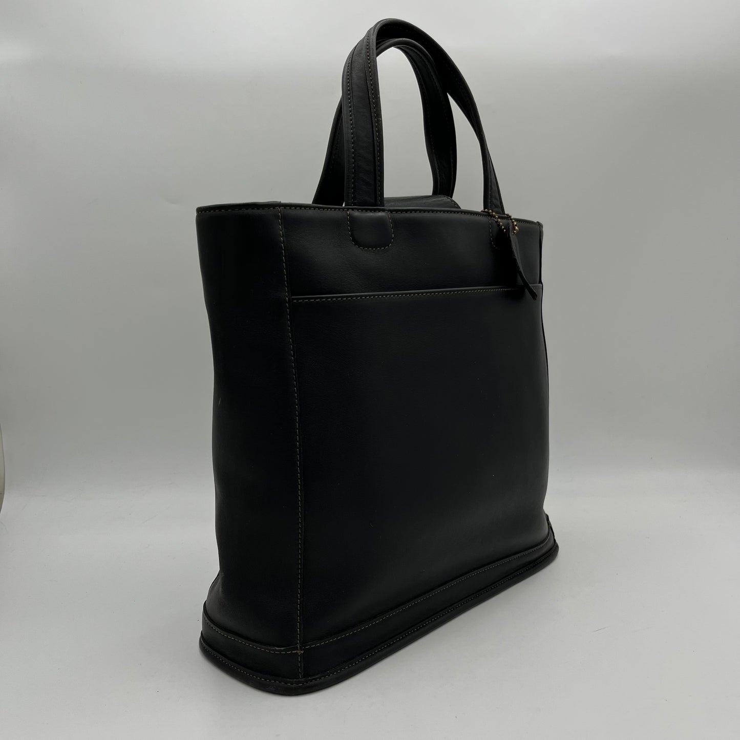 Coach Black Leather Bleeker Tote Bag