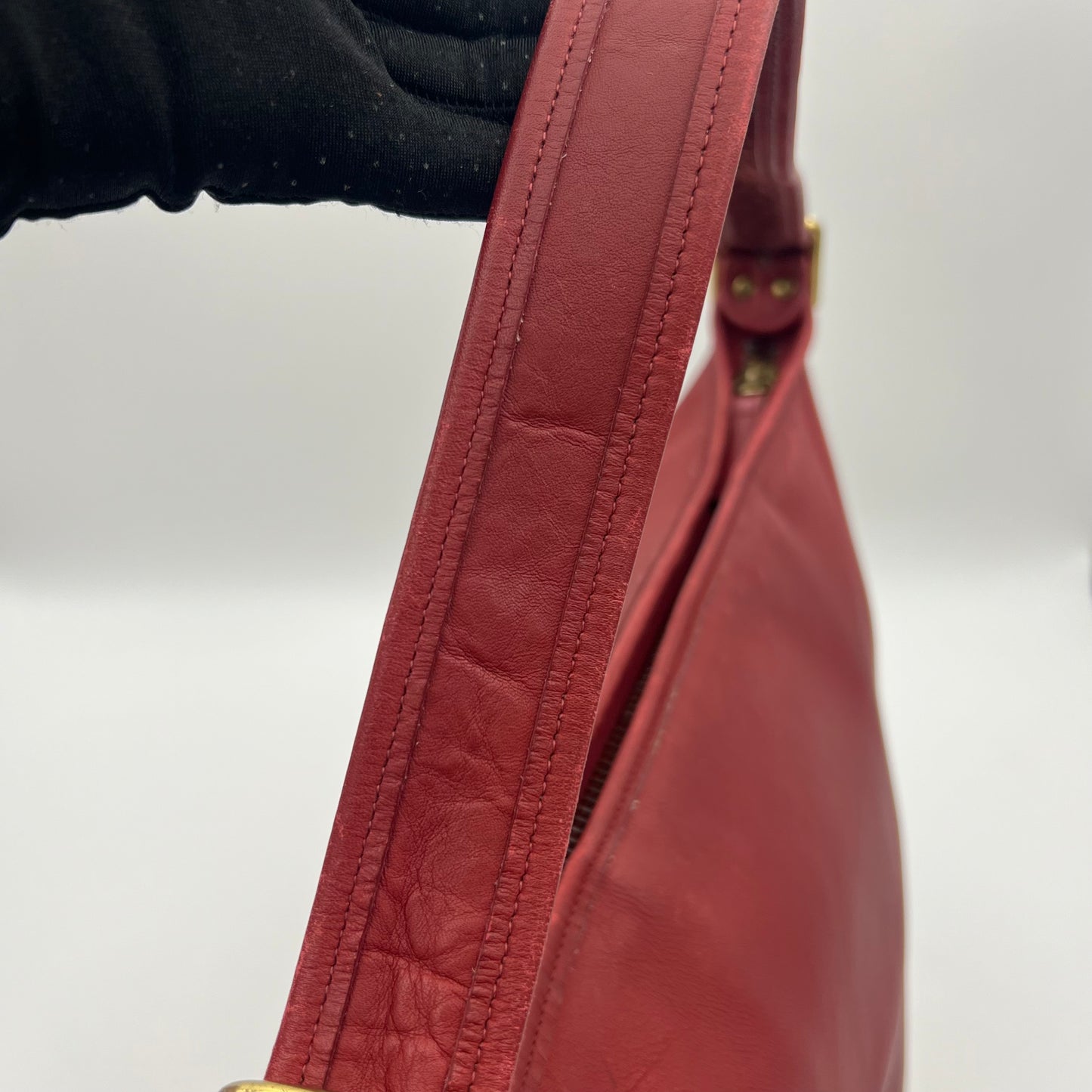 Coach Cherry Red Leather Duffle Sac XL