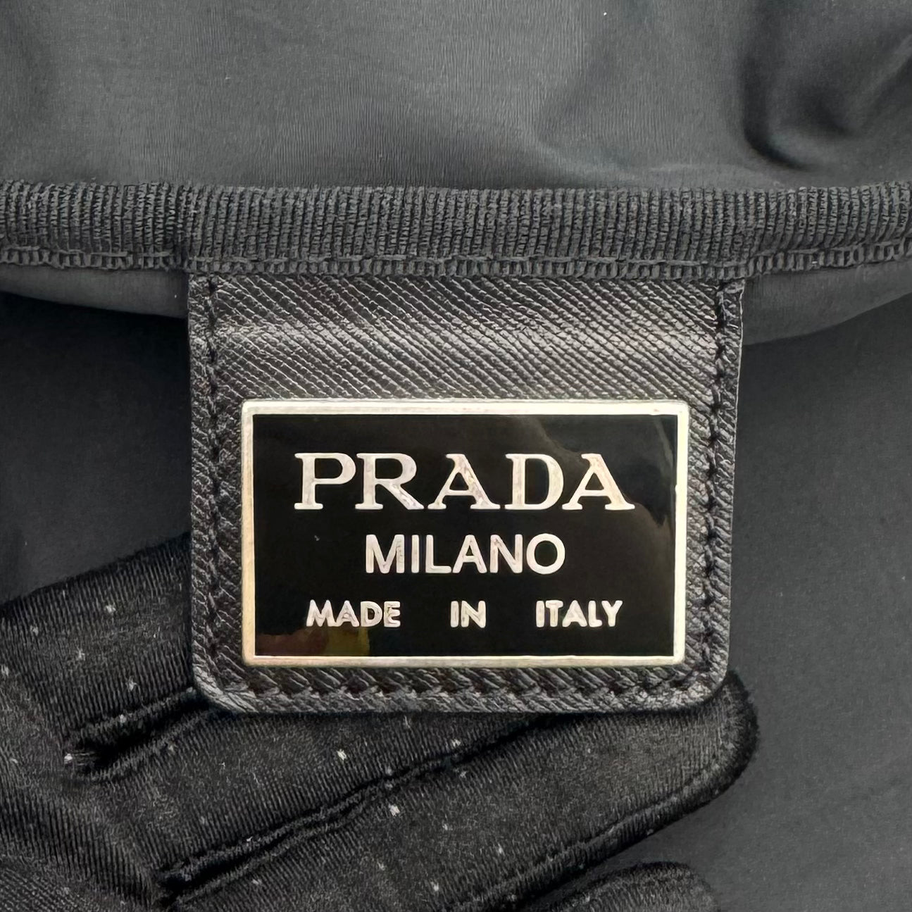 Prada Tessuto and Leather Duffle Bag