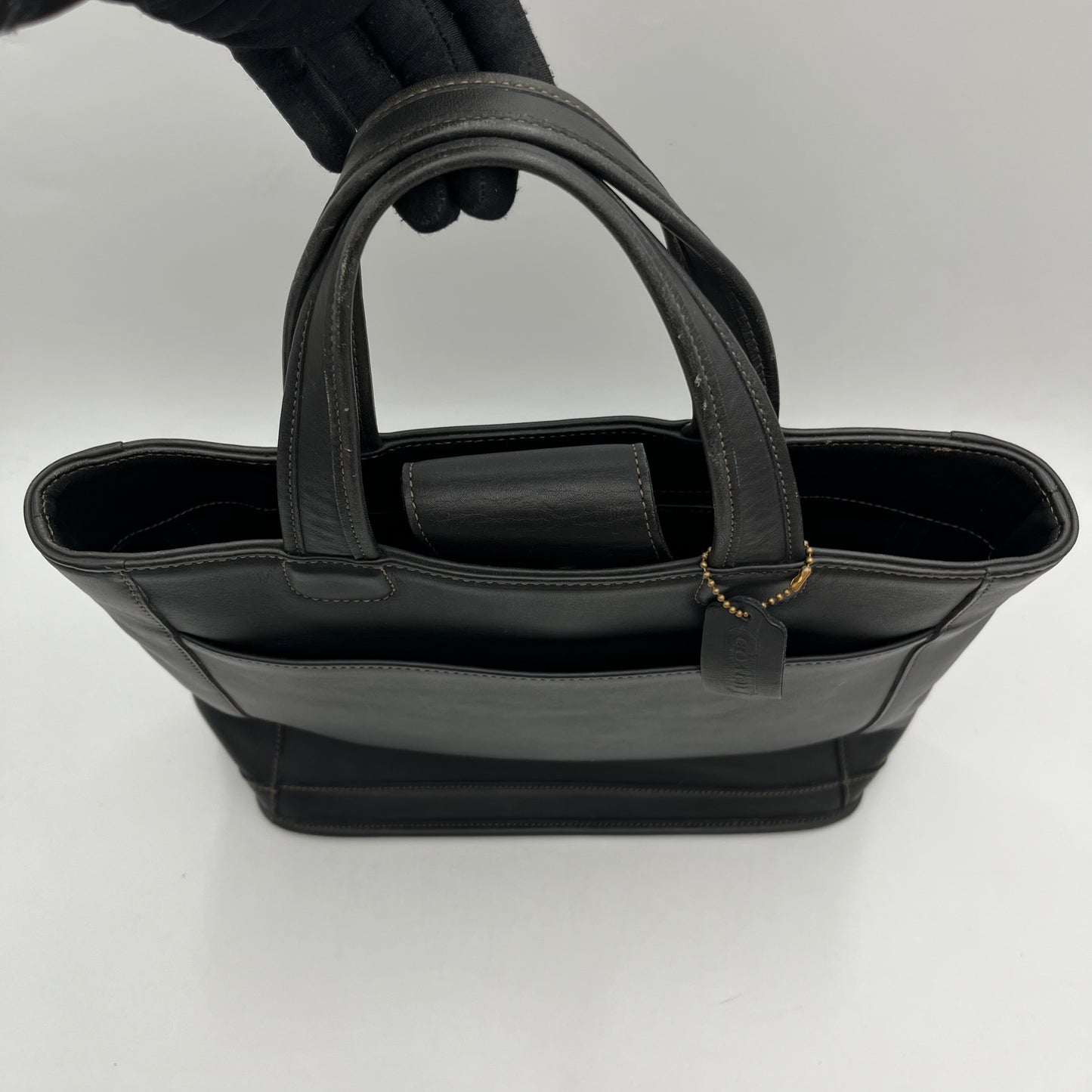 Coach Black Leather Bleeker Tote Bag