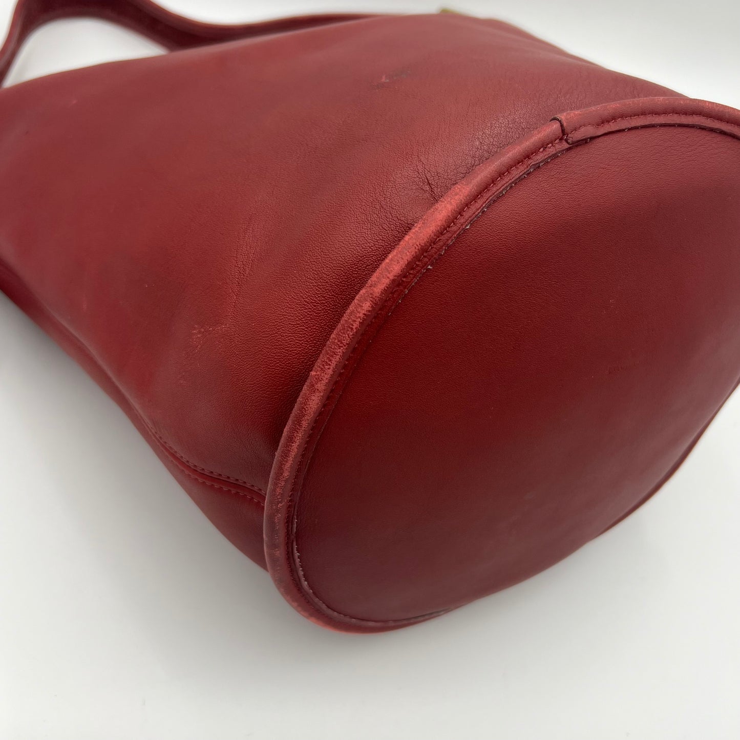 Coach Cherry Red Leather Duffle Sac XL