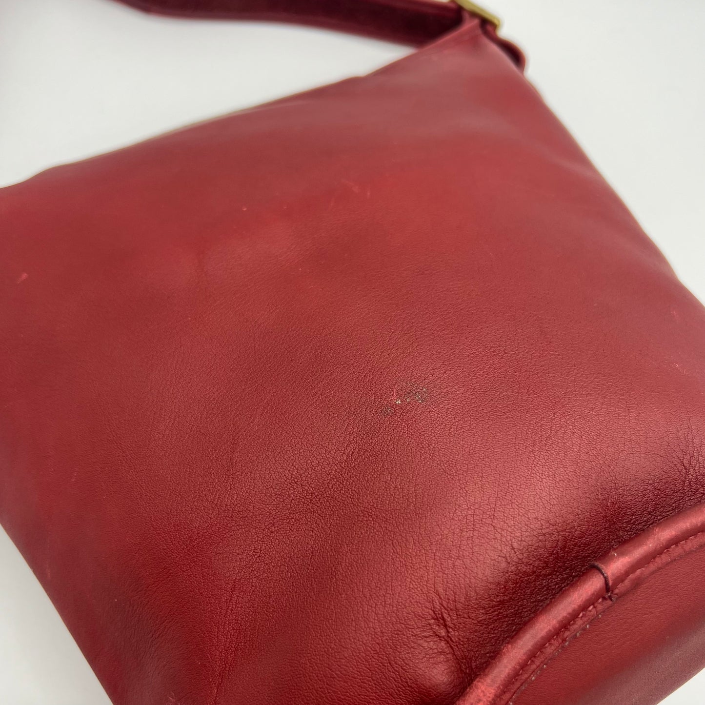 Coach Cherry Red Leather Duffle Sac XL