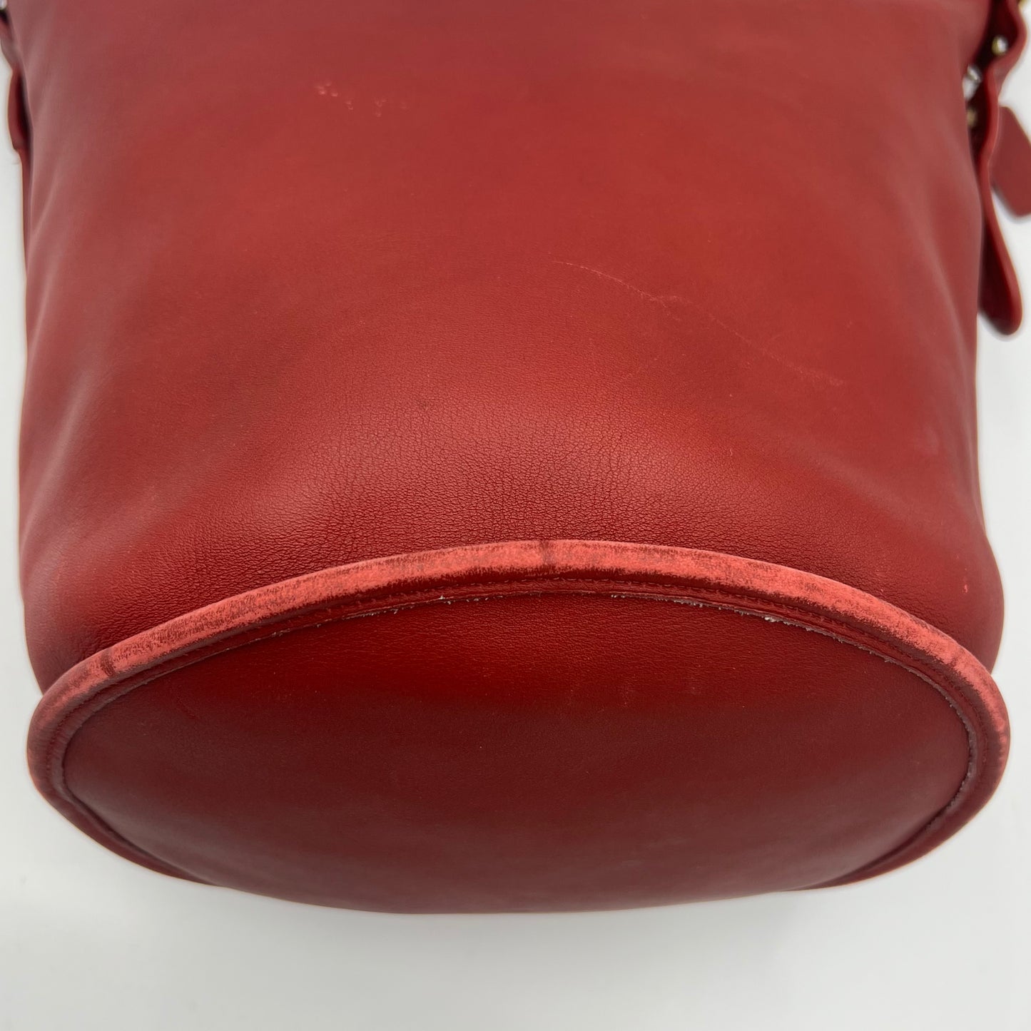 Coach Cherry Red Leather Duffle Sac XL