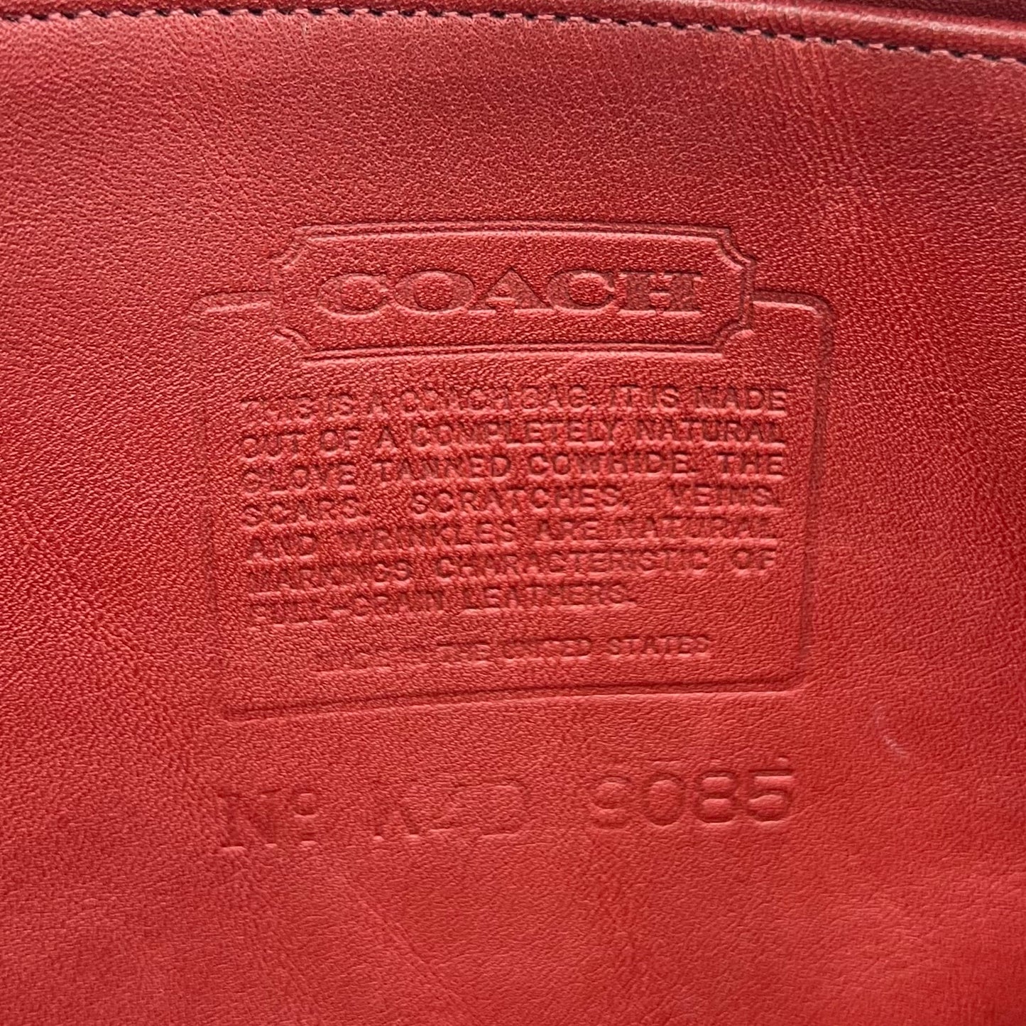 Coach Cherry Red Leather Duffle Sac XL