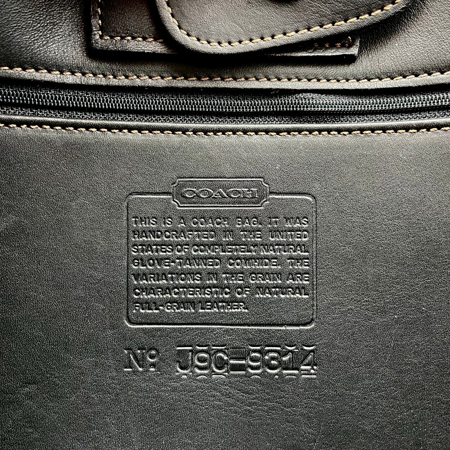 Coach Black Leather Bleeker Tote Bag