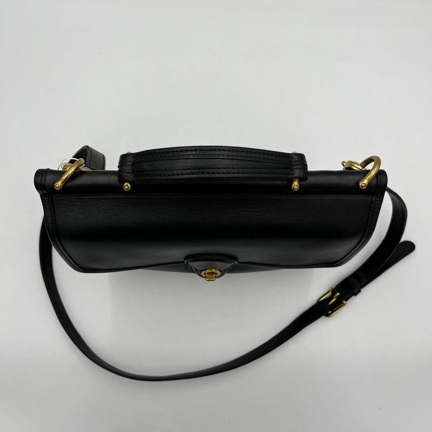 Coach Black Leather Willis Top Handle with Sling