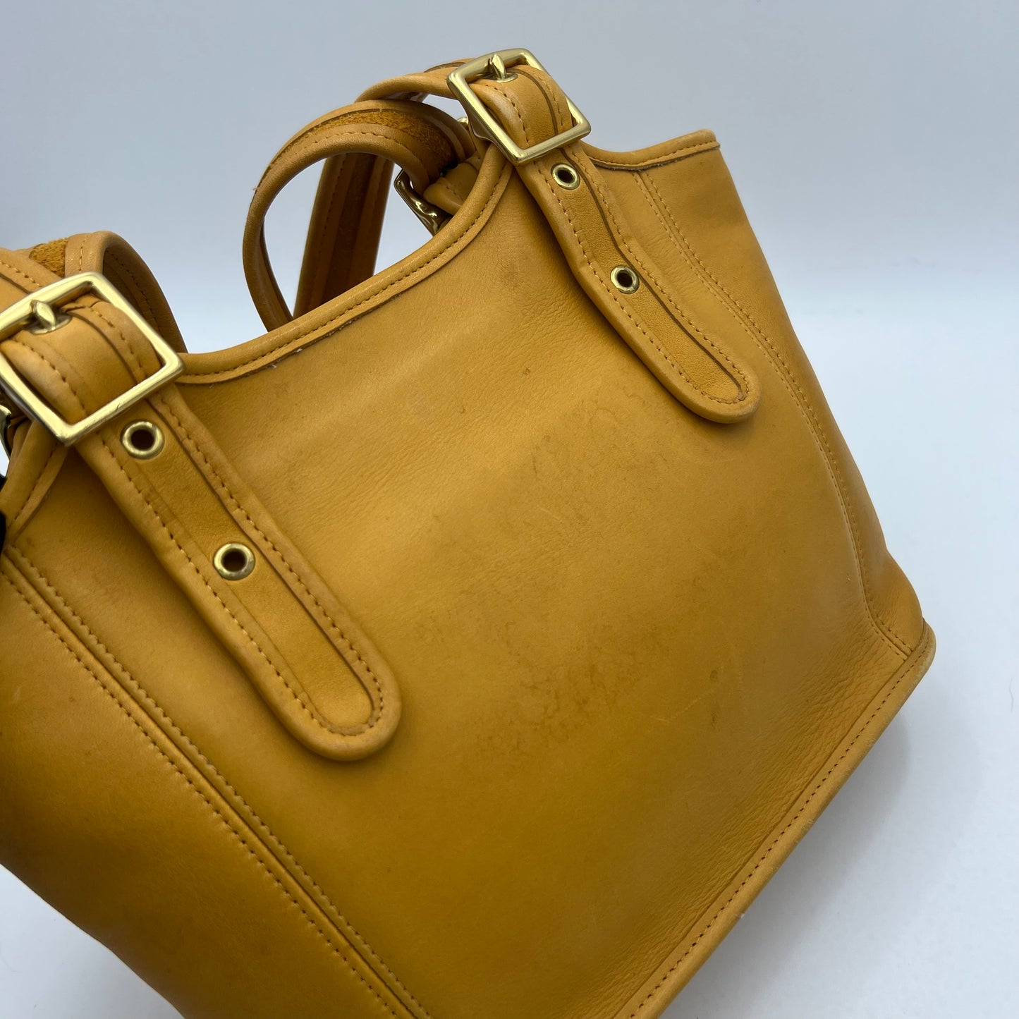 Coach Yellow Leather 9085 Hobo Tote Shoulder Bag
