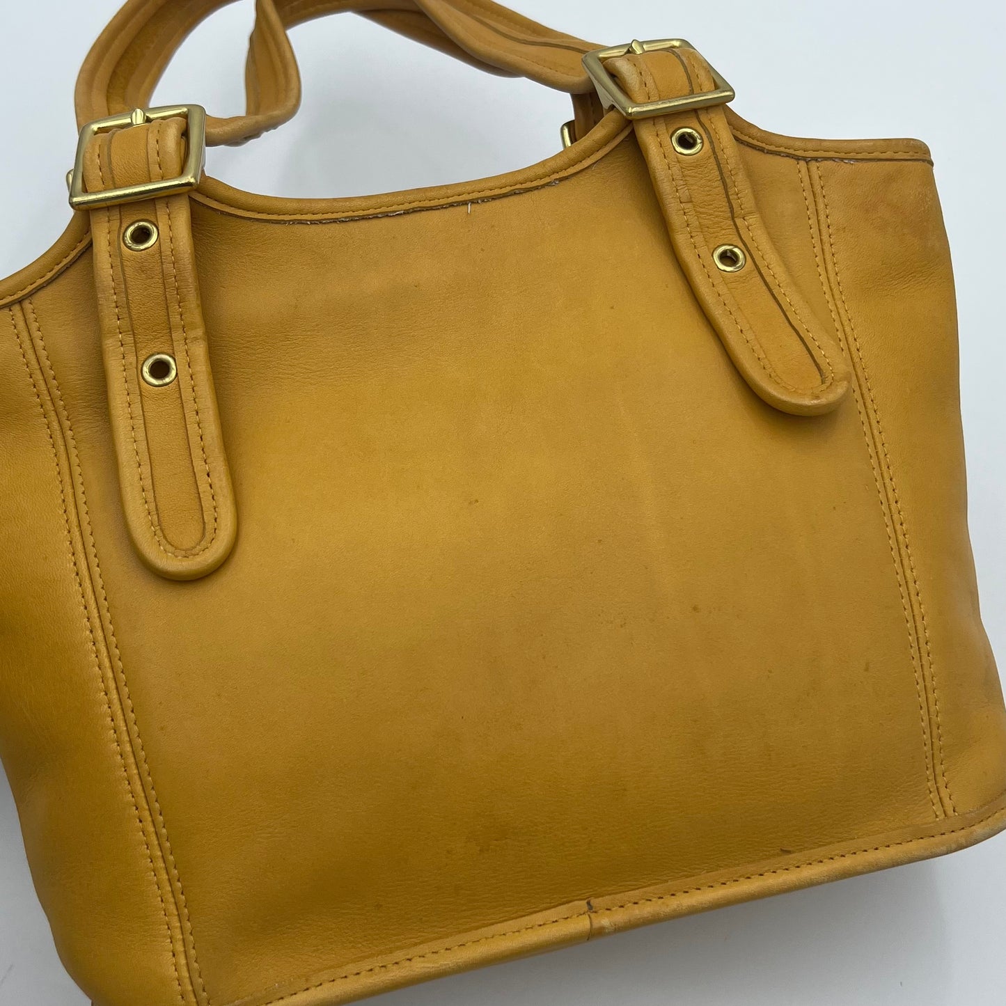 Coach Yellow Leather 9085 Hobo Tote Shoulder Bag