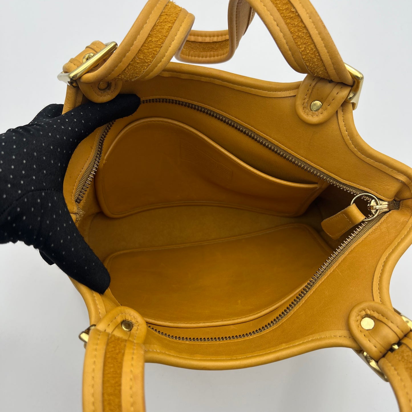 Coach Yellow Leather 9085 Hobo Tote Shoulder Bag