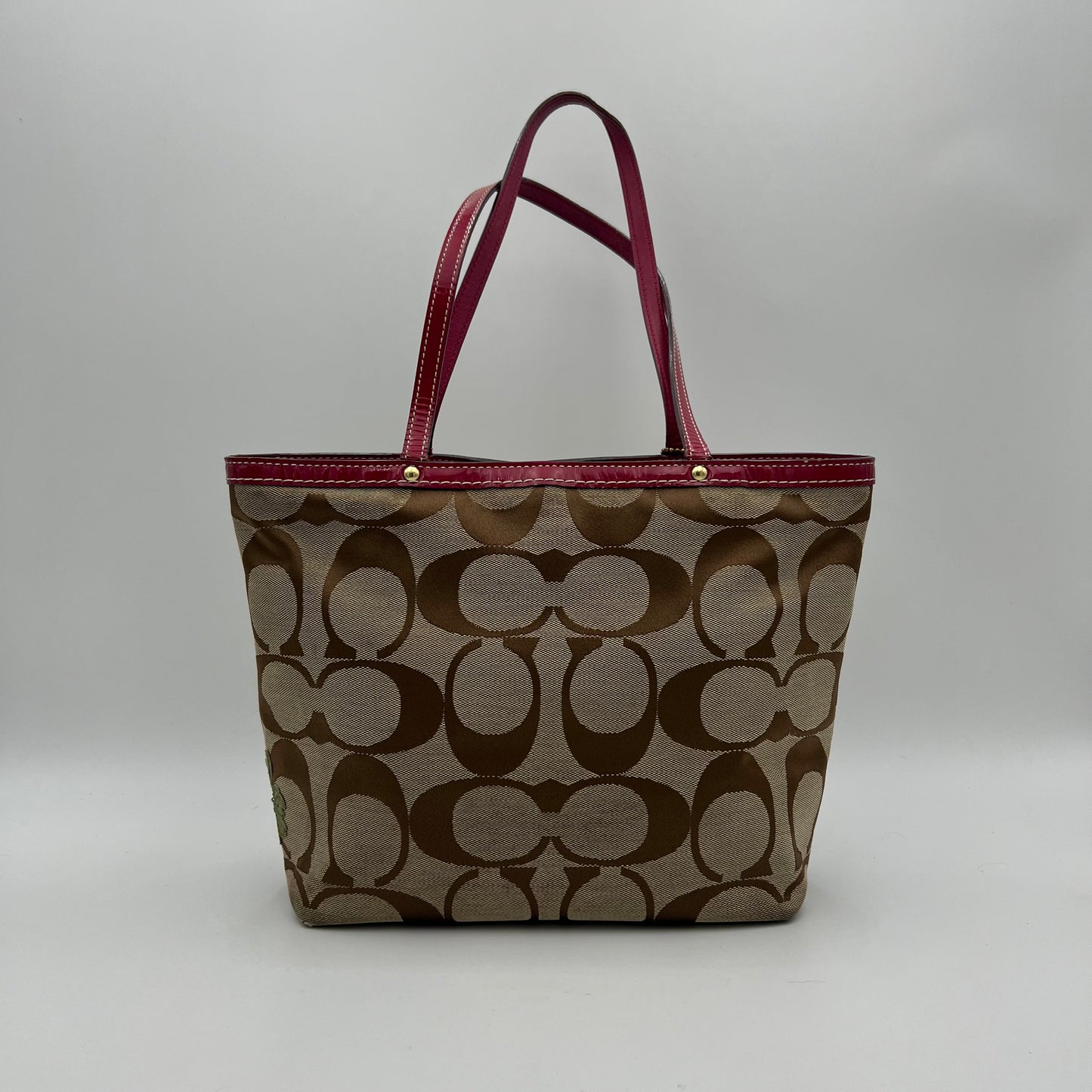 Coach Limited Edition C Signature Floral Applique Tote
