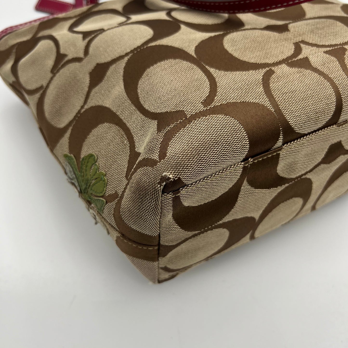 Coach Limited Edition C Signature Floral Applique Tote