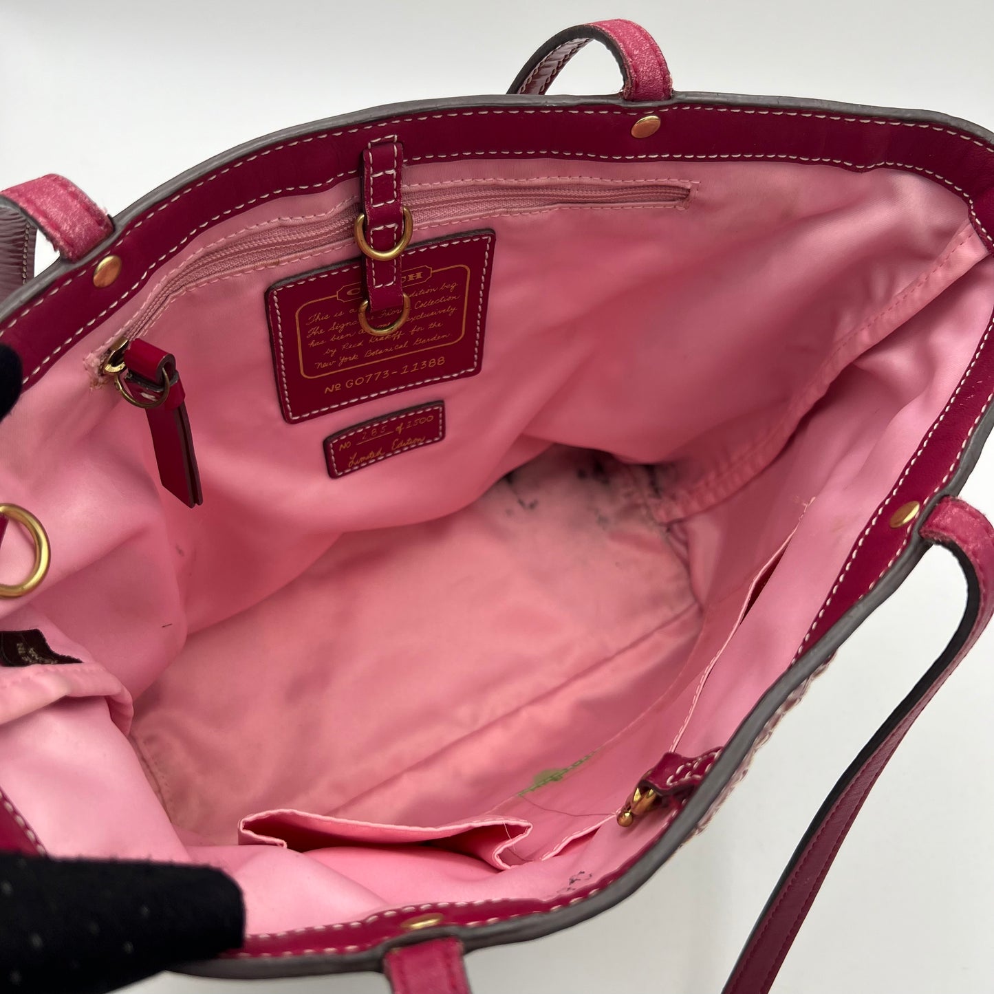 Coach Limited Edition C Signature Floral Applique Tote