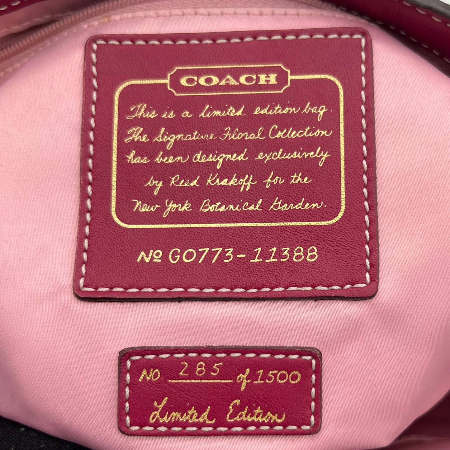 Coach Limited Edition C Signature Floral Applique Tote