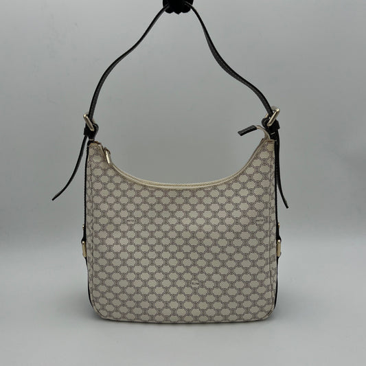 Celine Paris White Macadam Hobo Shoulder Bag
