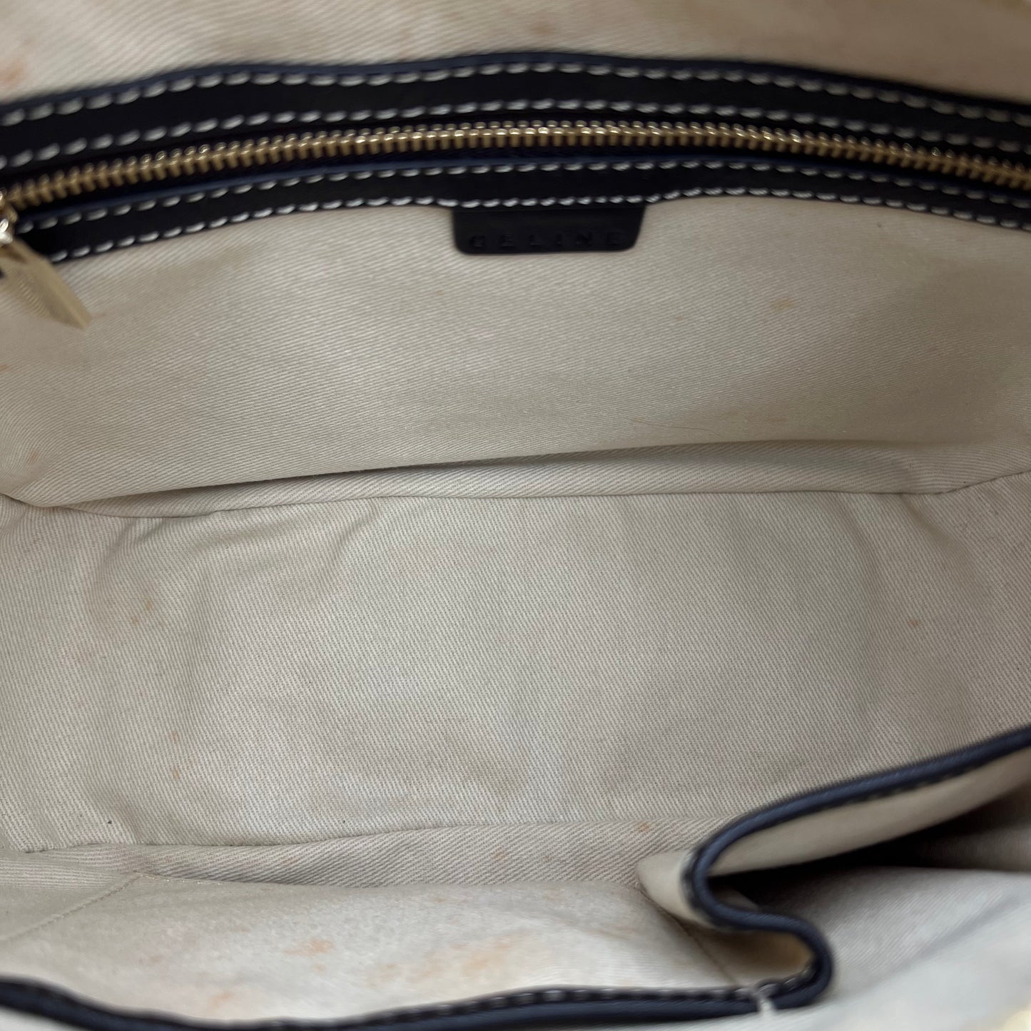 Celine Paris White Macadam Hobo Shoulder Bag
