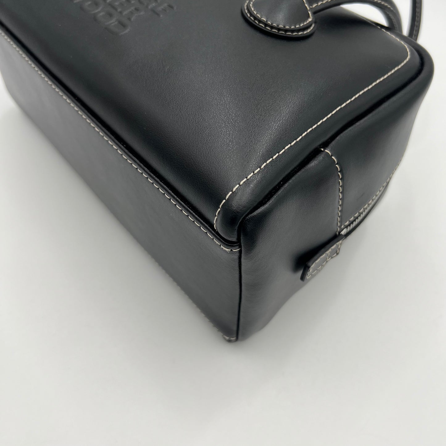 Marge Sherwood Black Leather Soft Boston Bag