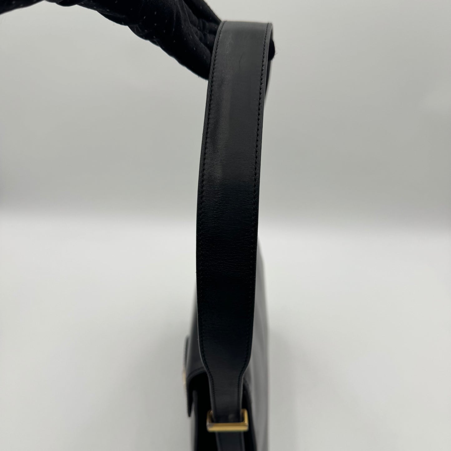 Celine Paris Black Leather Triomphe Box Bag