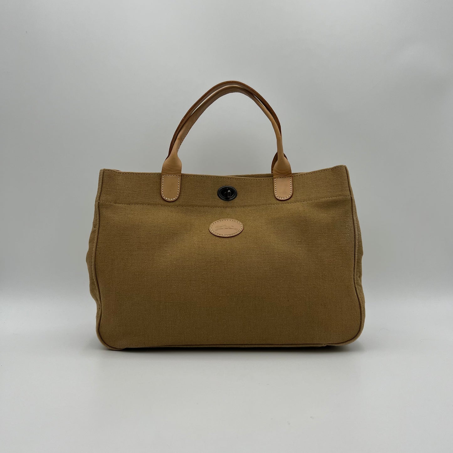Longchamp ANA Beige Canvas Tote