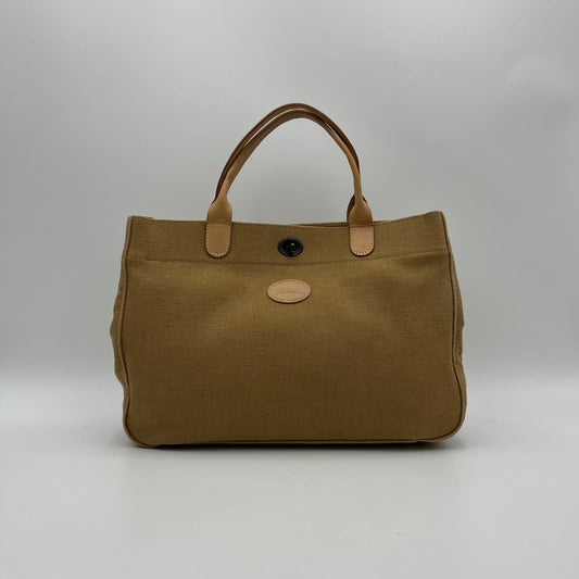 Longchamp ANA Beige Canvas Tote