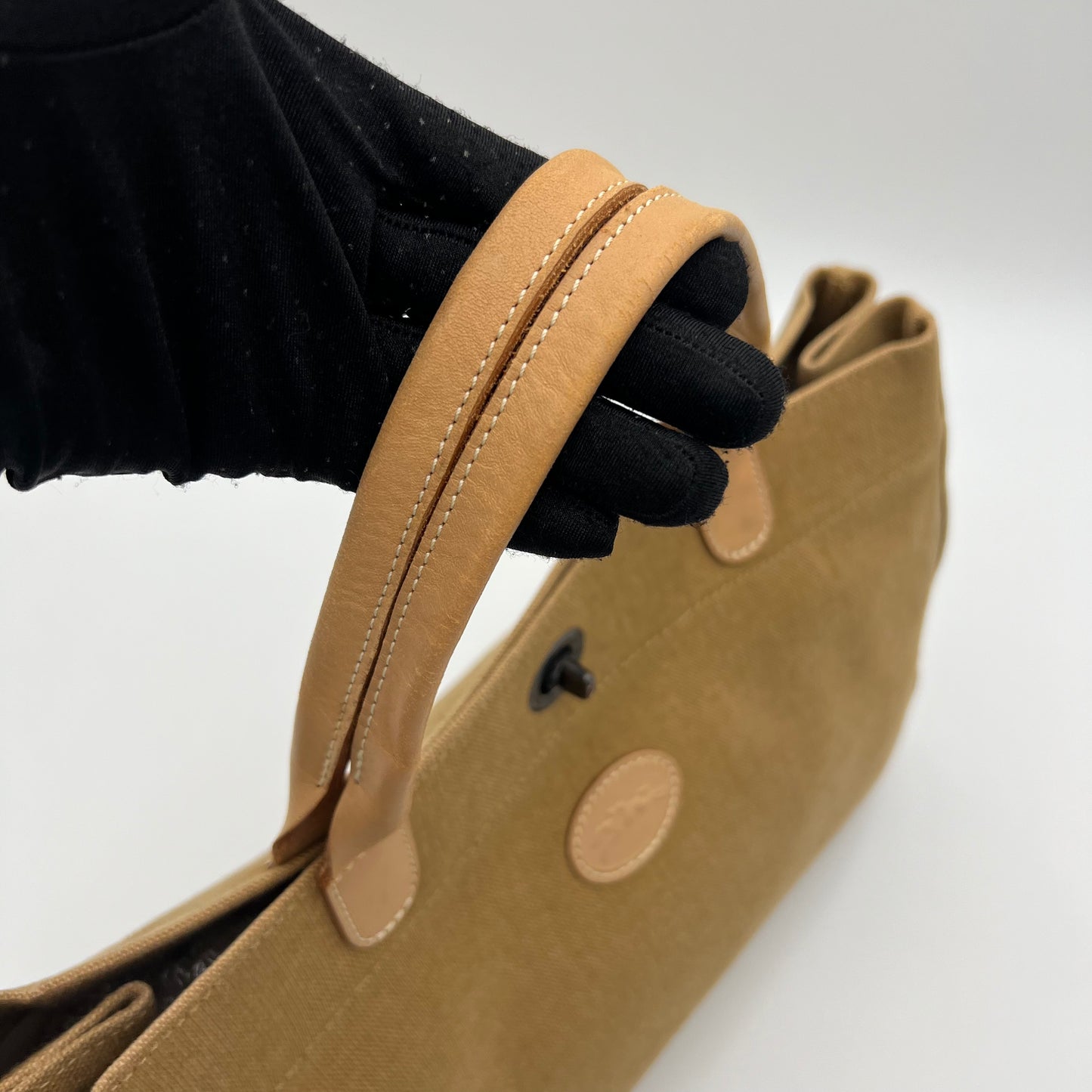 Longchamp ANA Beige Canvas Tote
