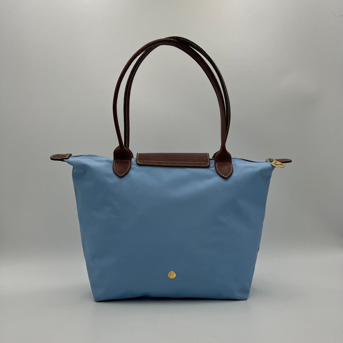 Longchamp Light Blue Long Handle Le Pliage Tote