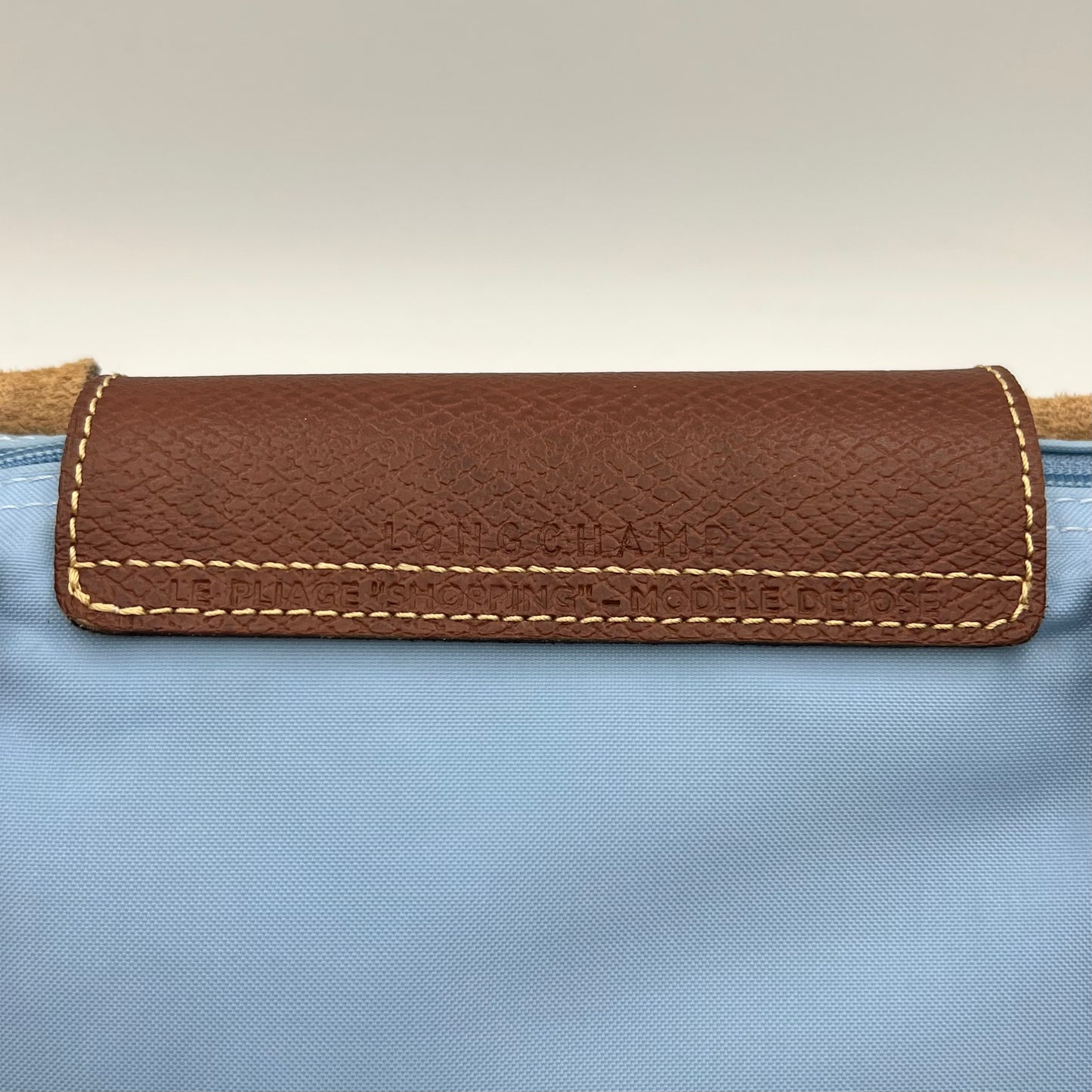 Longchamp Light Blue Long Handle Le Pliage Tote
