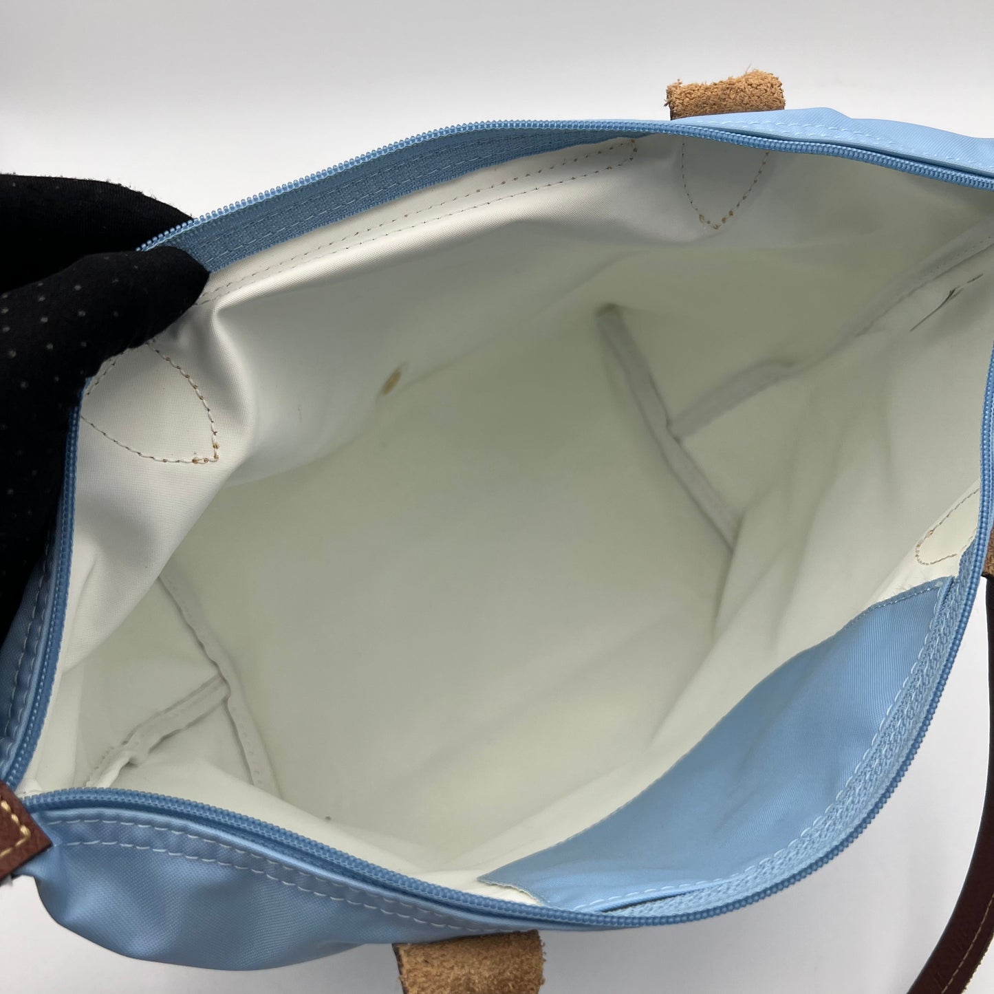 Longchamp Light Blue Long Handle Le Pliage Tote