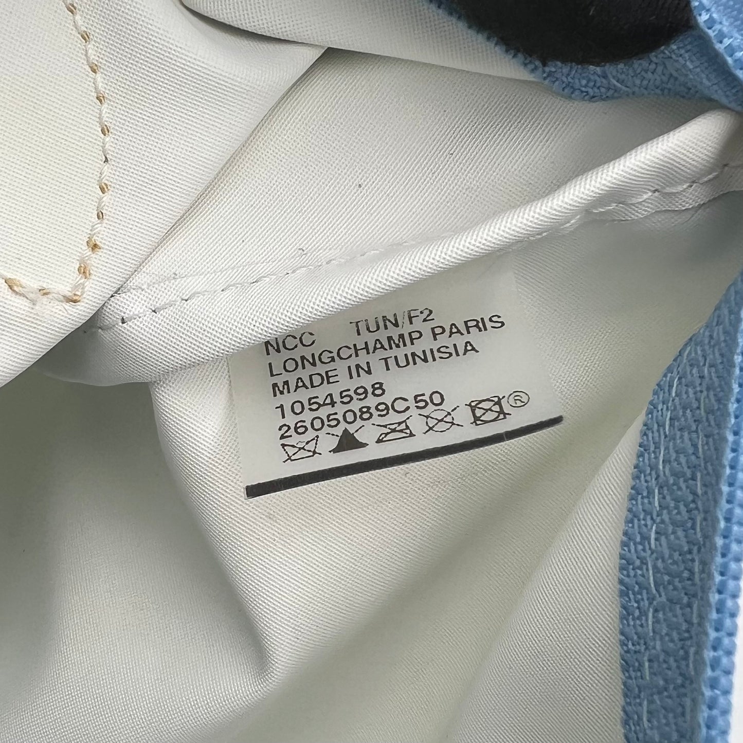 Longchamp Light Blue Long Handle Le Pliage Tote