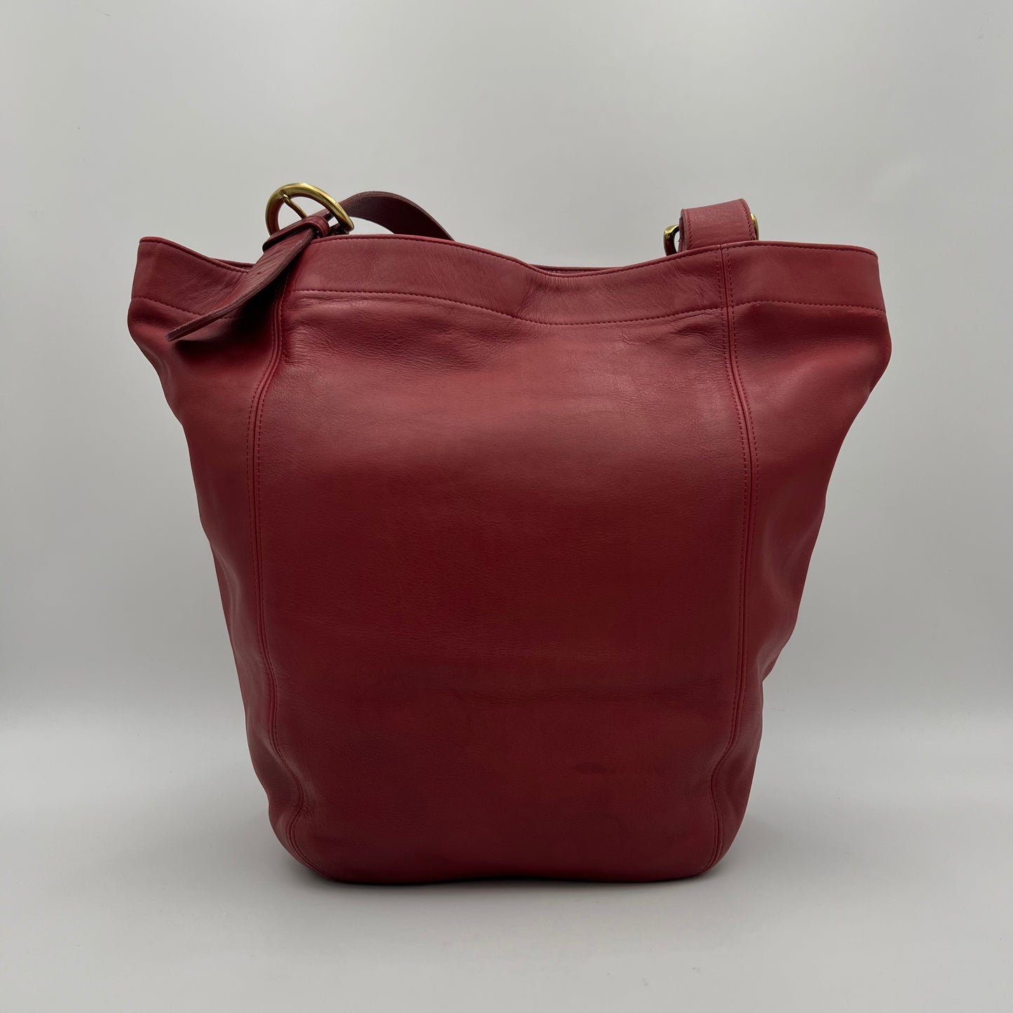 Coach Cherry Red Leather Soho XL Duffle Tote