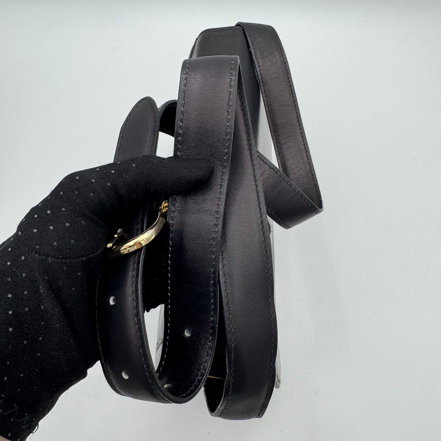Celine Paris Black Leather Circle Horse Carriage Logo Box Shoulder Bag