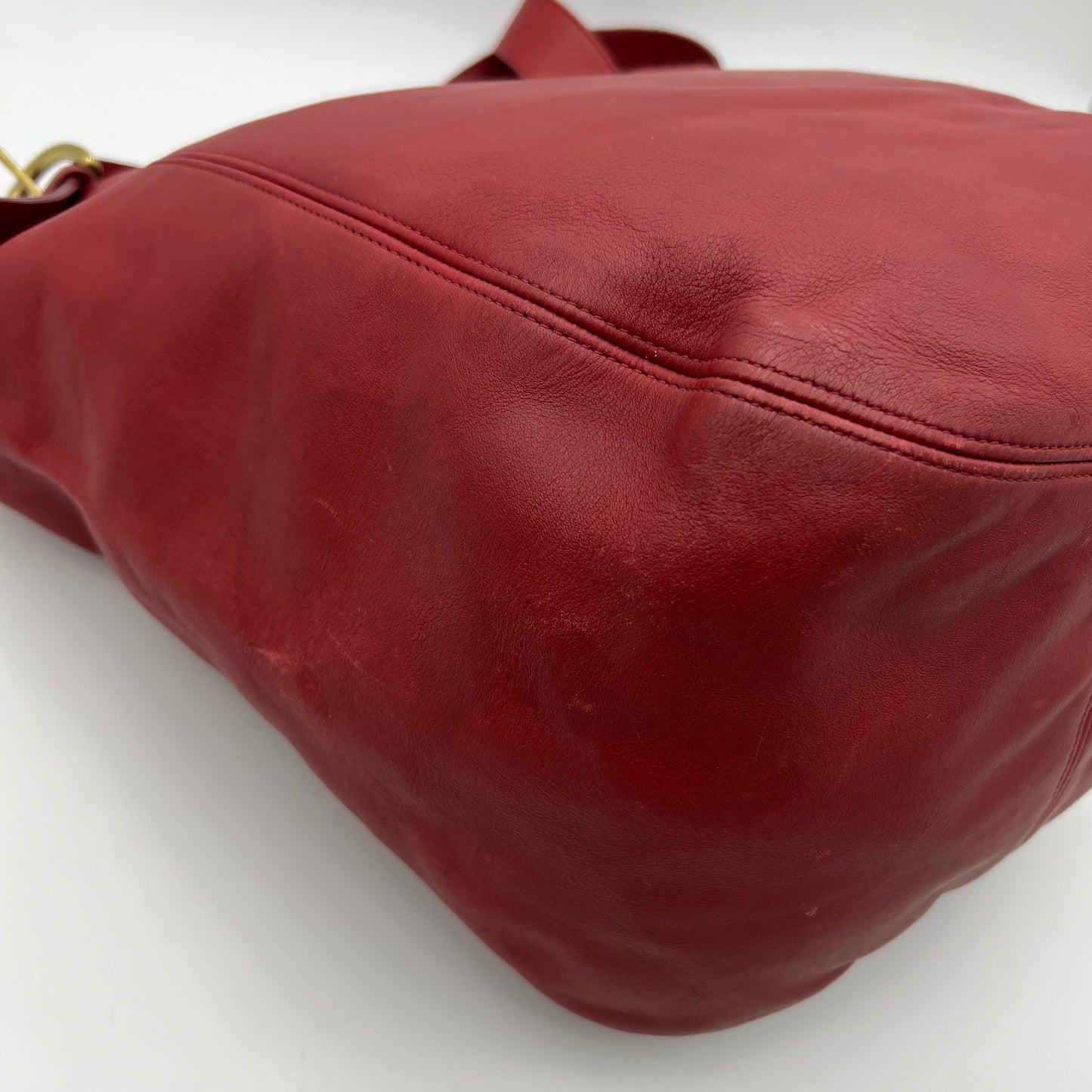 Coach Cherry Red Leather Soho XL Duffle Tote