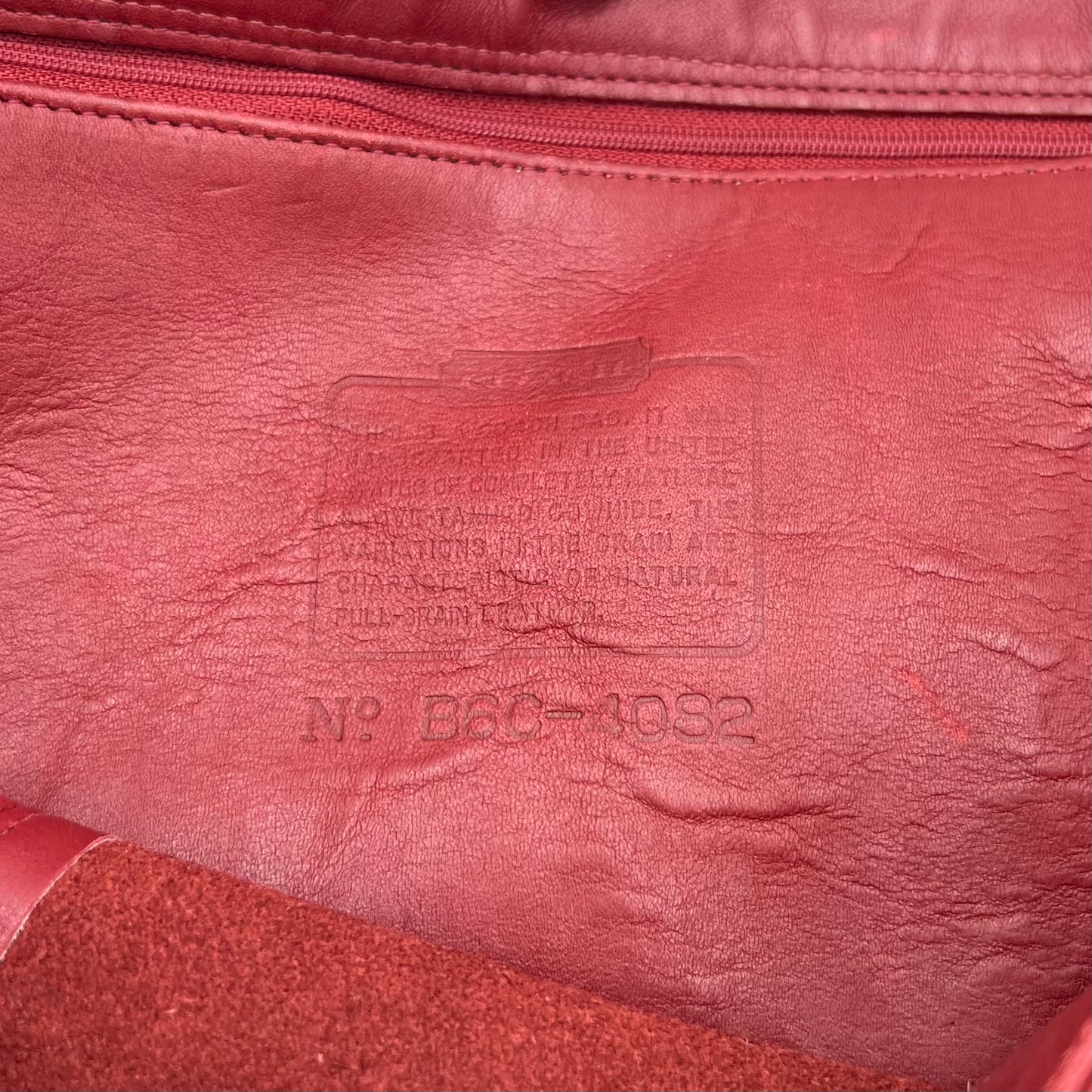 Coach Cherry Red Leather Soho XL Duffle Tote