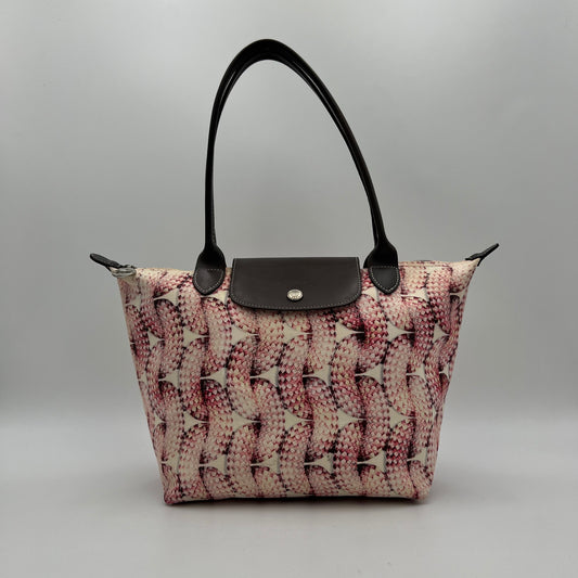 Longchamp Printed Canvas and Leather Surf and the City Le Pliage Tote