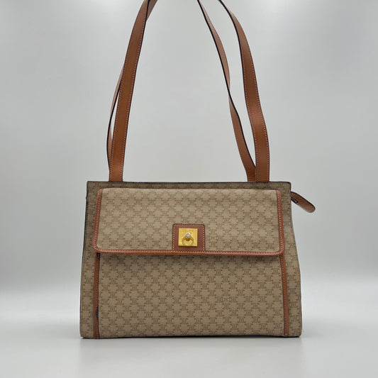 Celine Paris Macadam PVC Long Strap Tote Bag