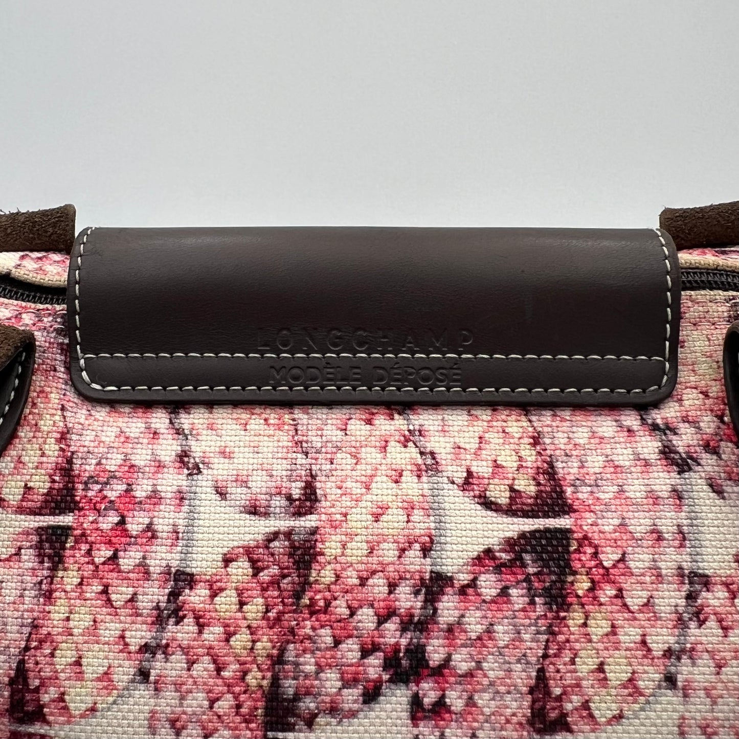 Longchamp Printed Canvas and Leather Surf and the City Le Pliage Tote