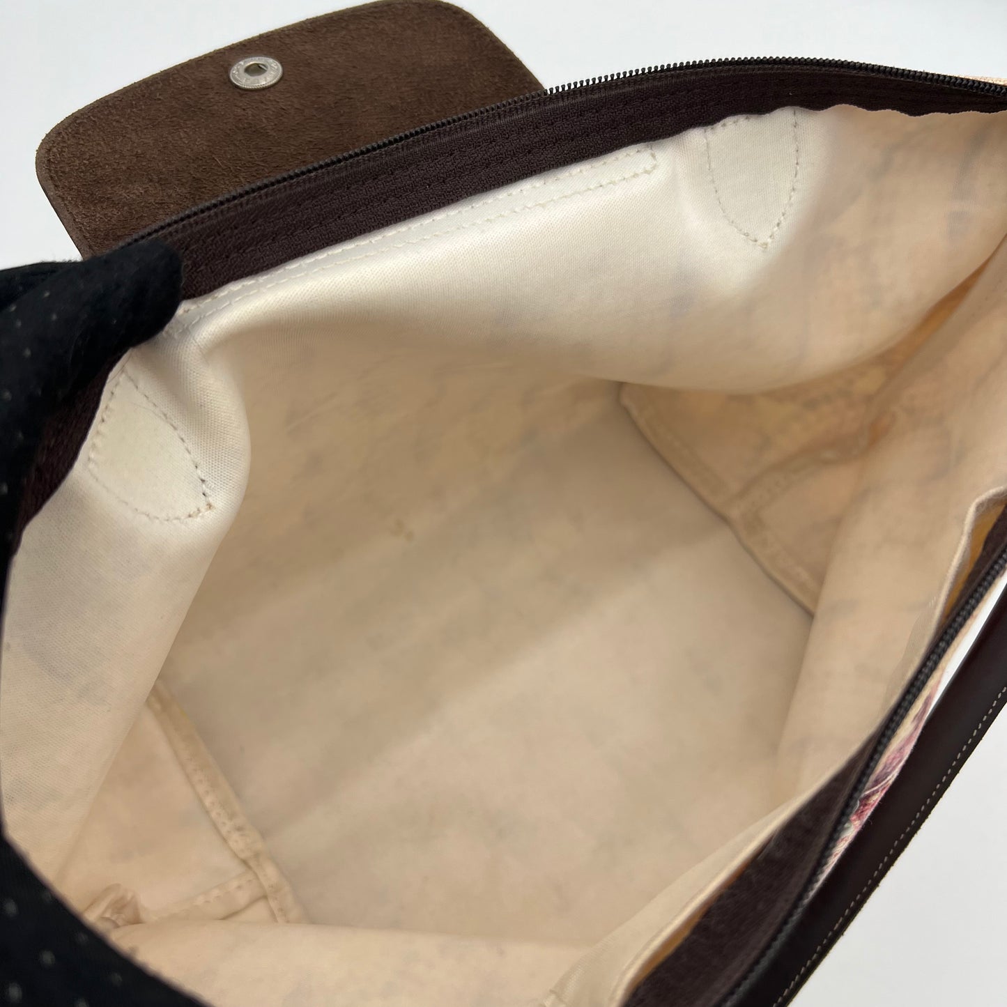 Longchamp Printed Canvas and Leather Surf and the City Le Pliage Tote