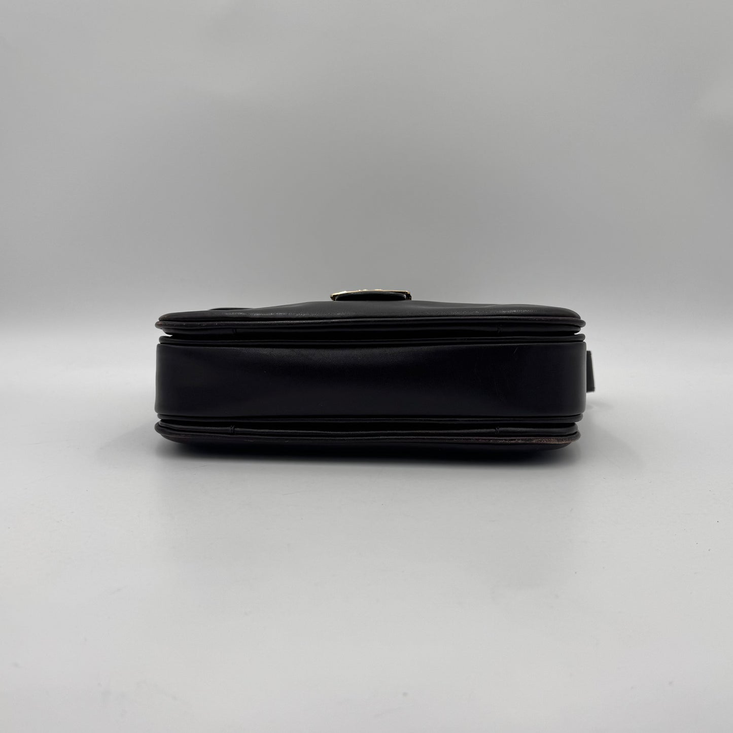 Celine Paris Dark Brown Leather Horse Carriage Box Shoulder Bag