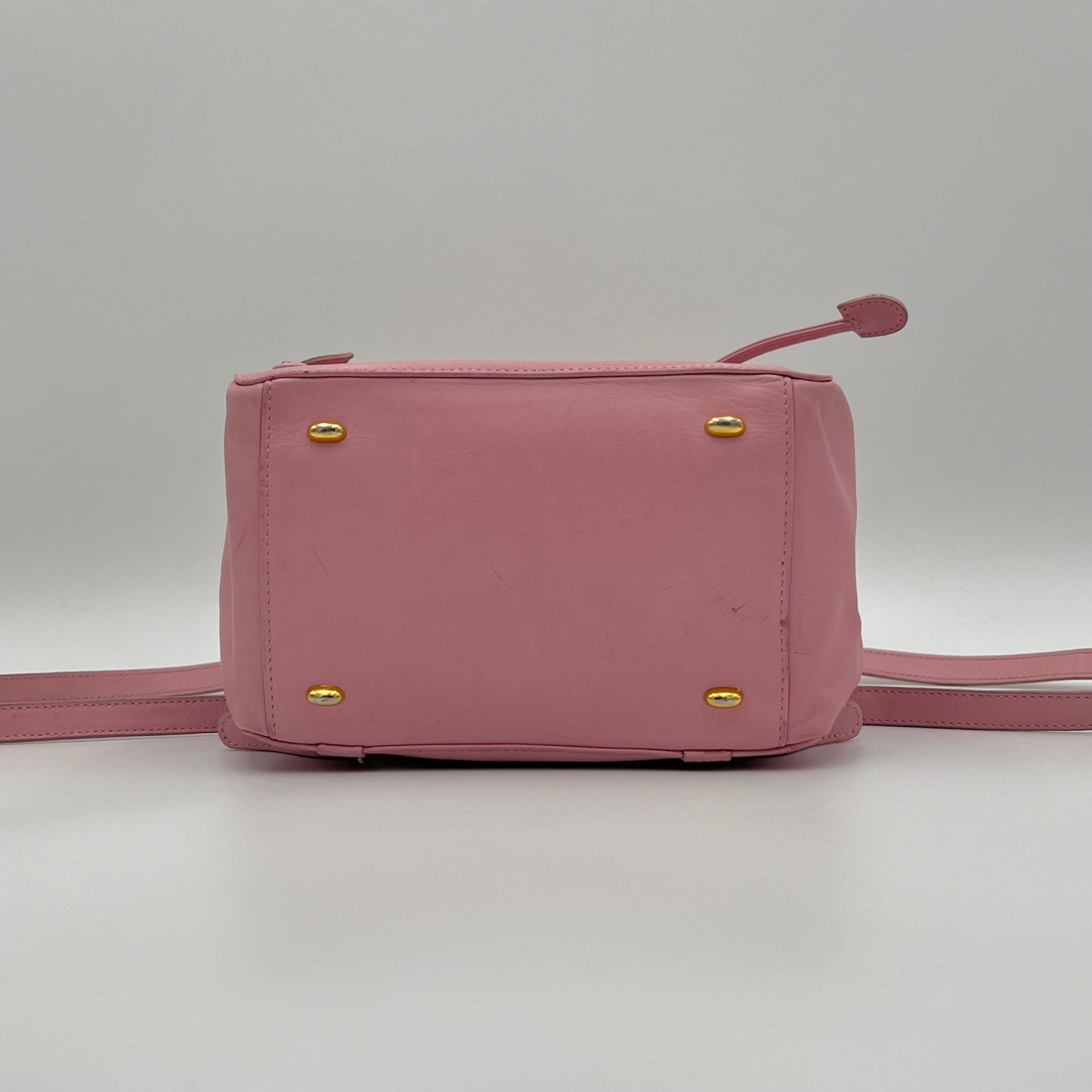 Celine Paris Pink Leather Flap Backpack w/ Pouch