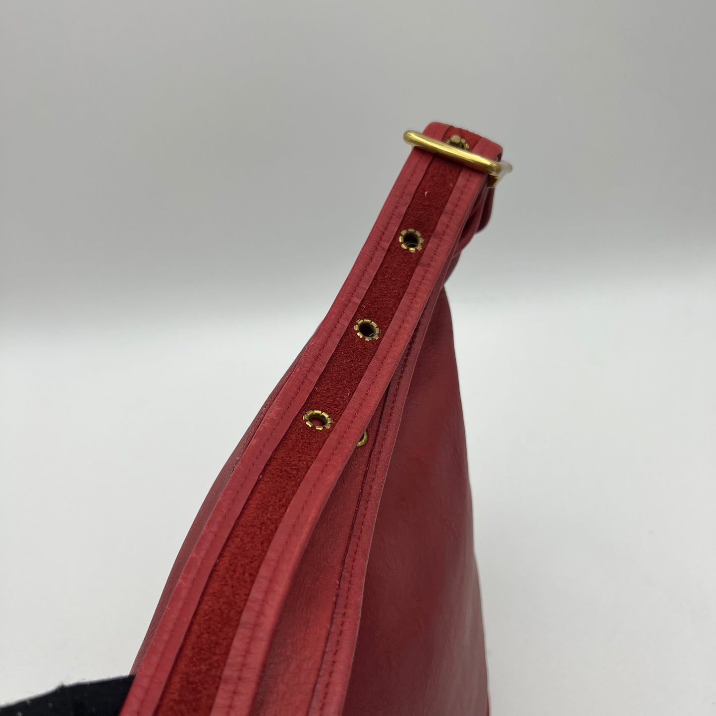 Coach Cherry Red Leather Duffle Sac