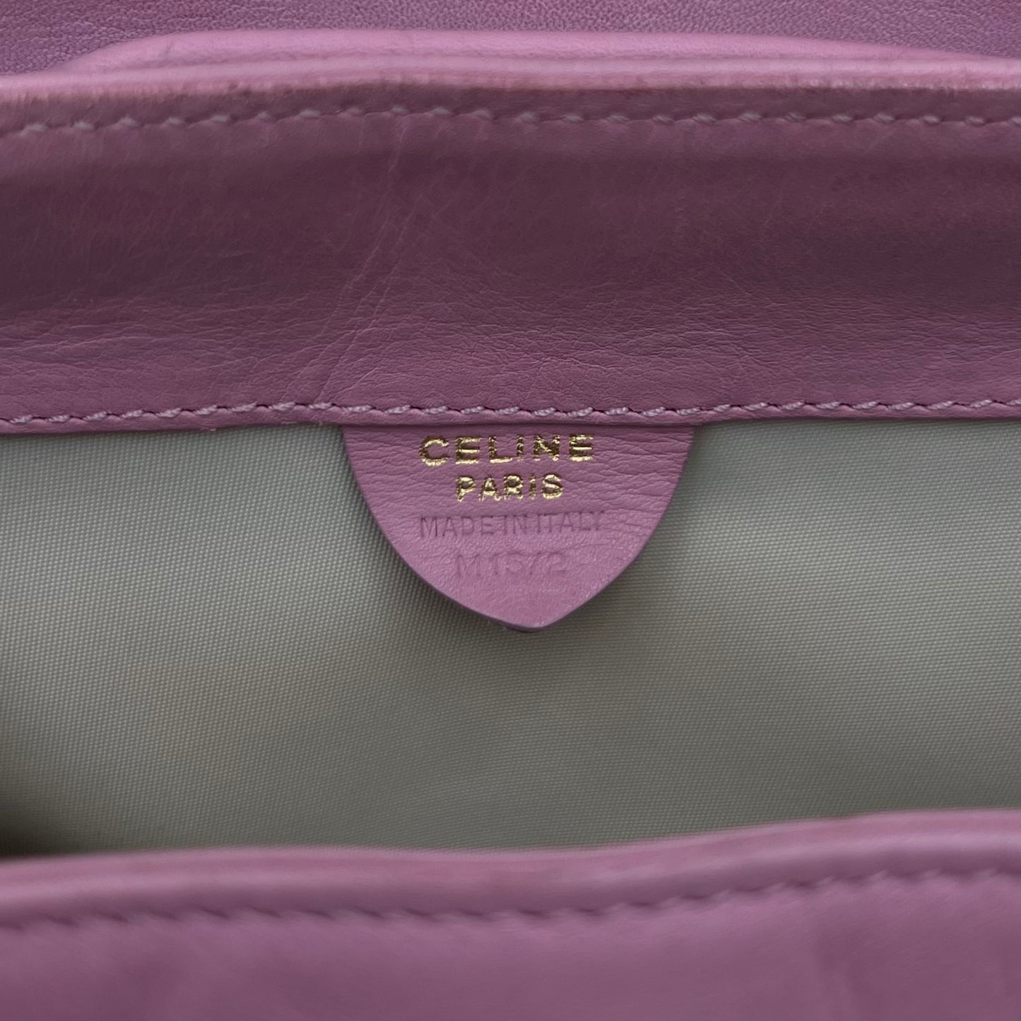 Celine Paris Pink Leather Flap Backpack w/ Pouch