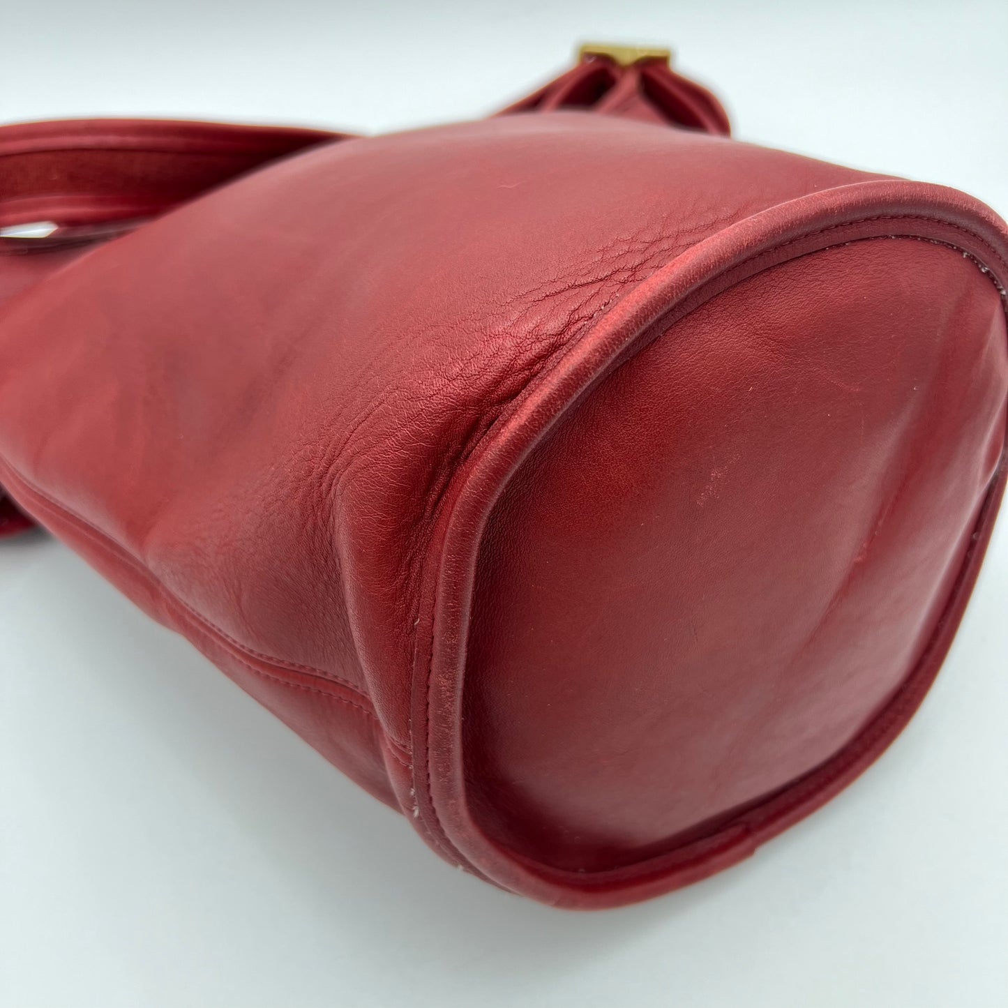 Coach Cherry Red Leather Duffle Sac